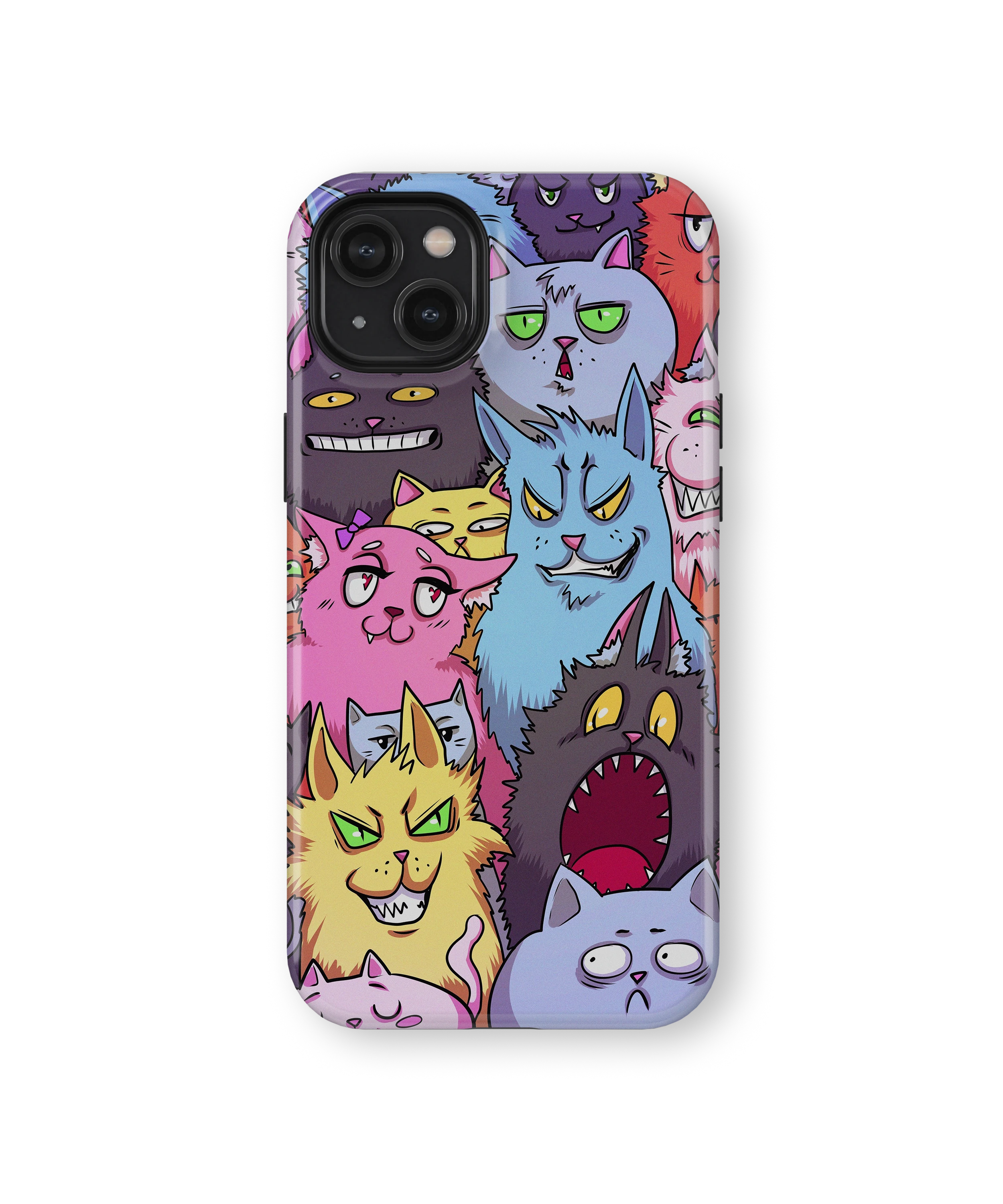 Coque iPhone – Design Chats Cartoon Colorés