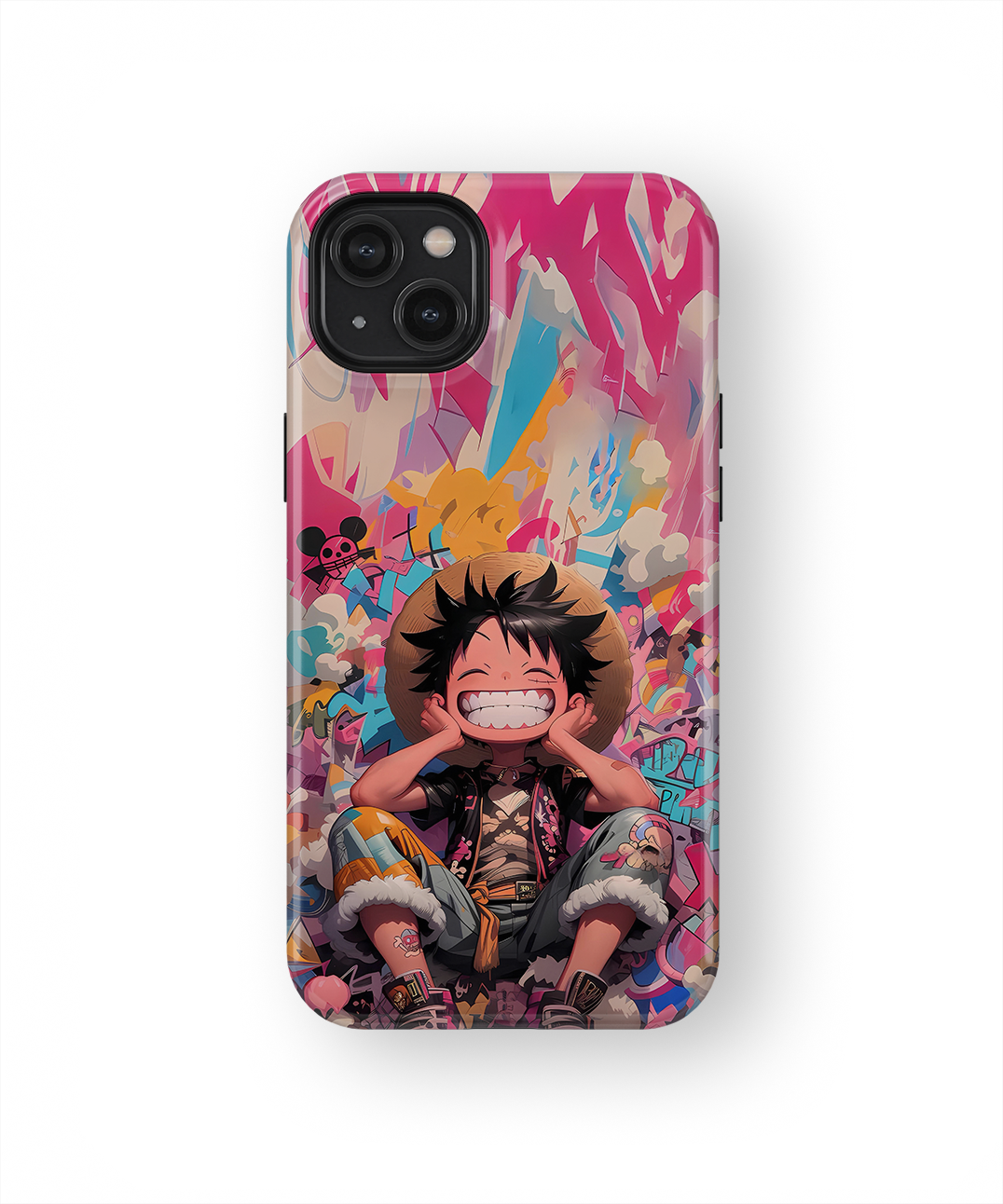 Coque iPhone Anime – Monkey D. Luffy Smile Coloré
