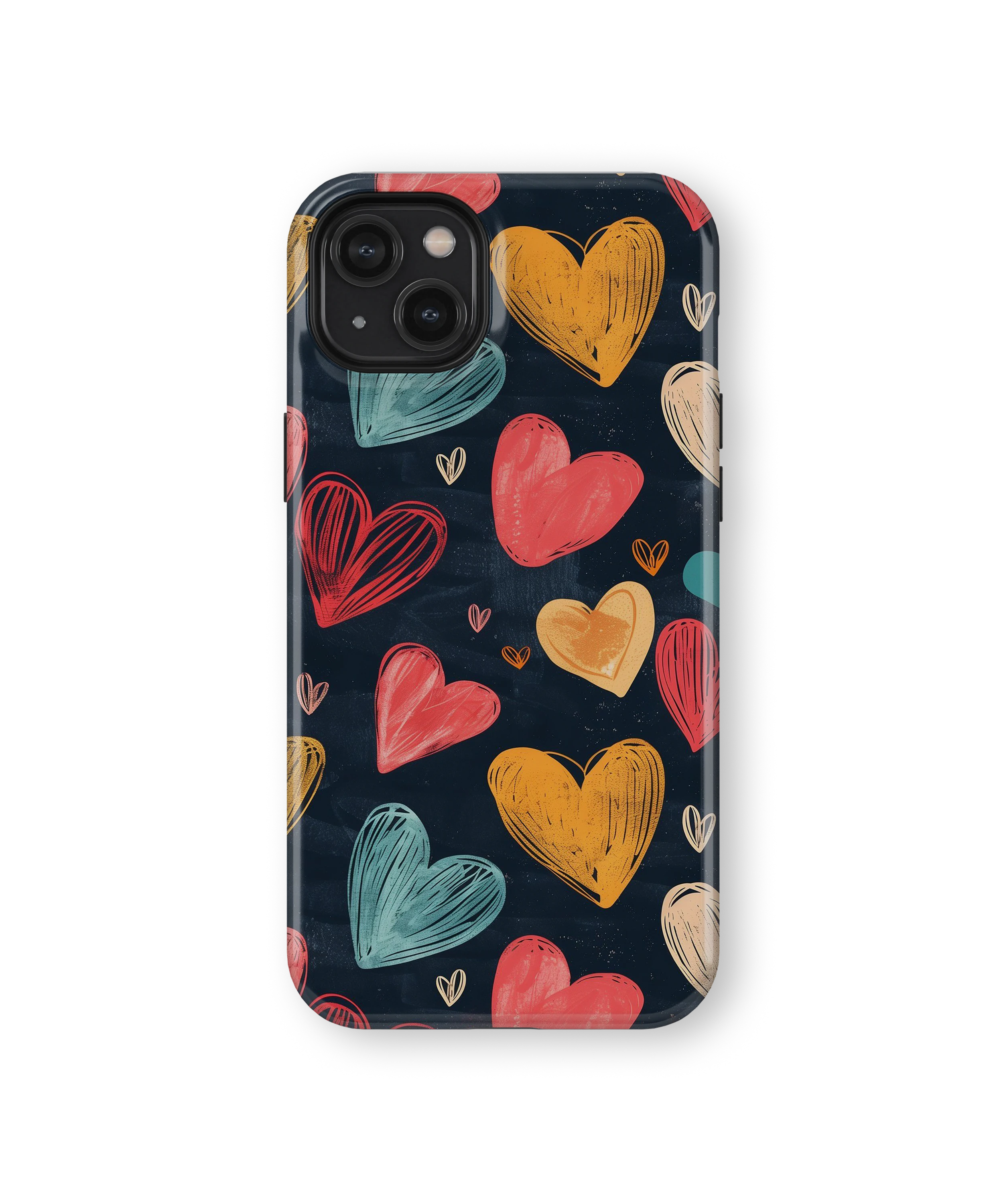 Coque iPhone – Design Cœurs Colorés