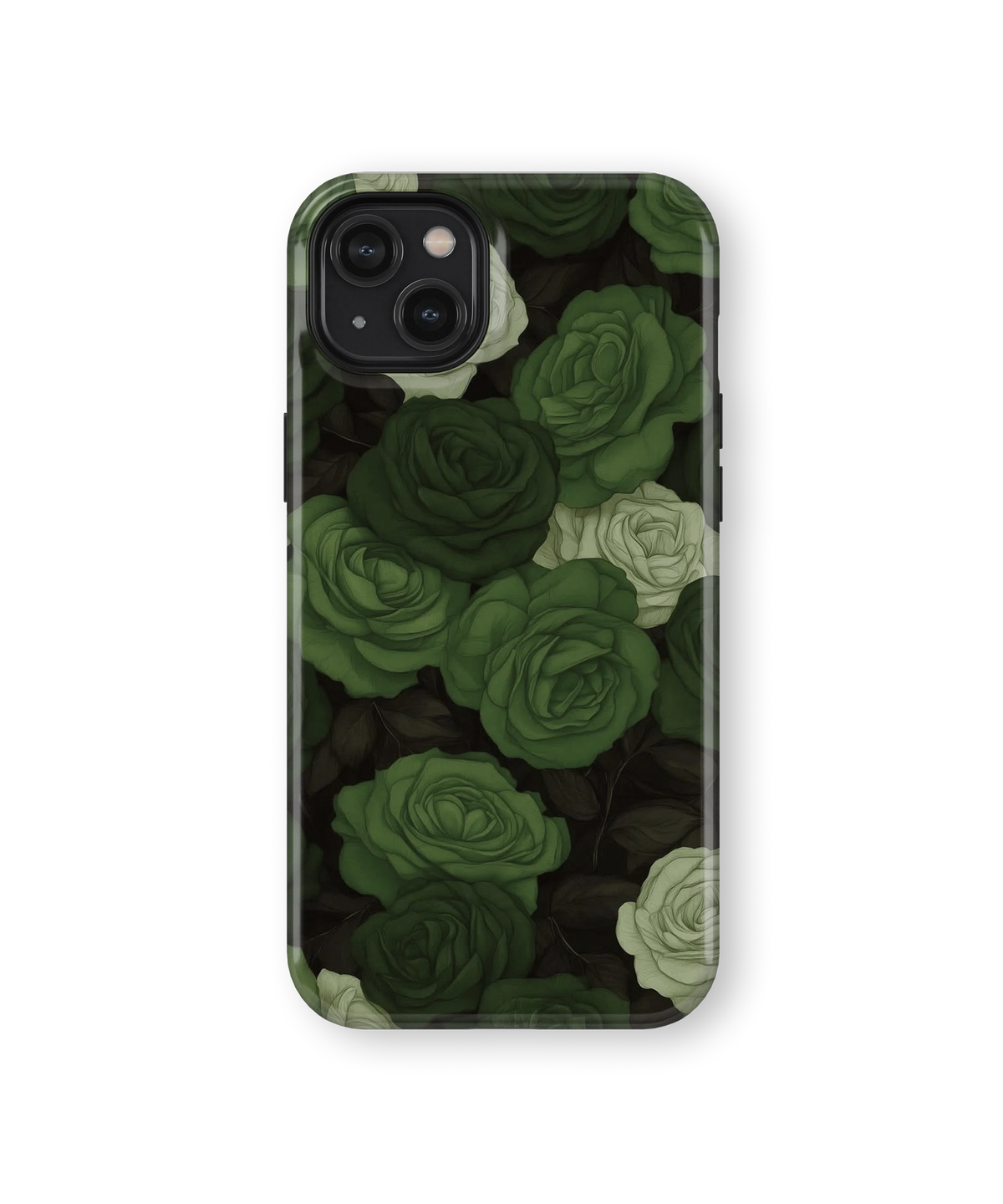 Coque iPhone – Design Roses Vertes