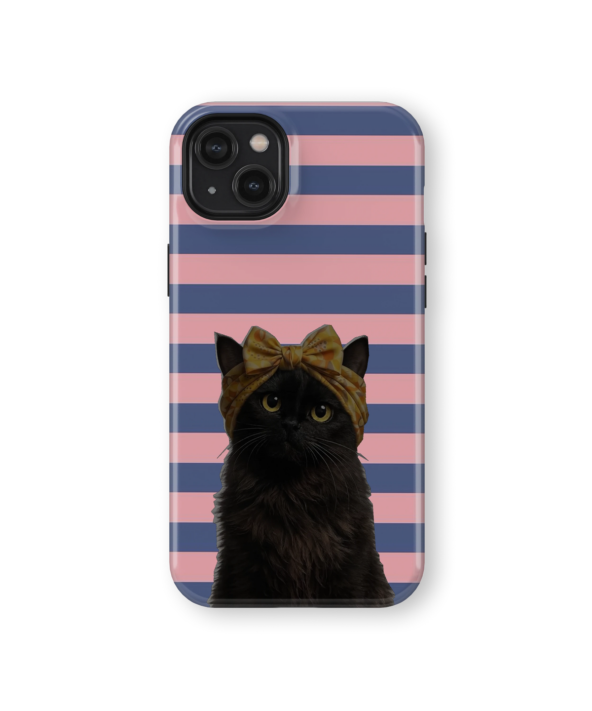 Coque iPhone – Design Chat Noir Rayé