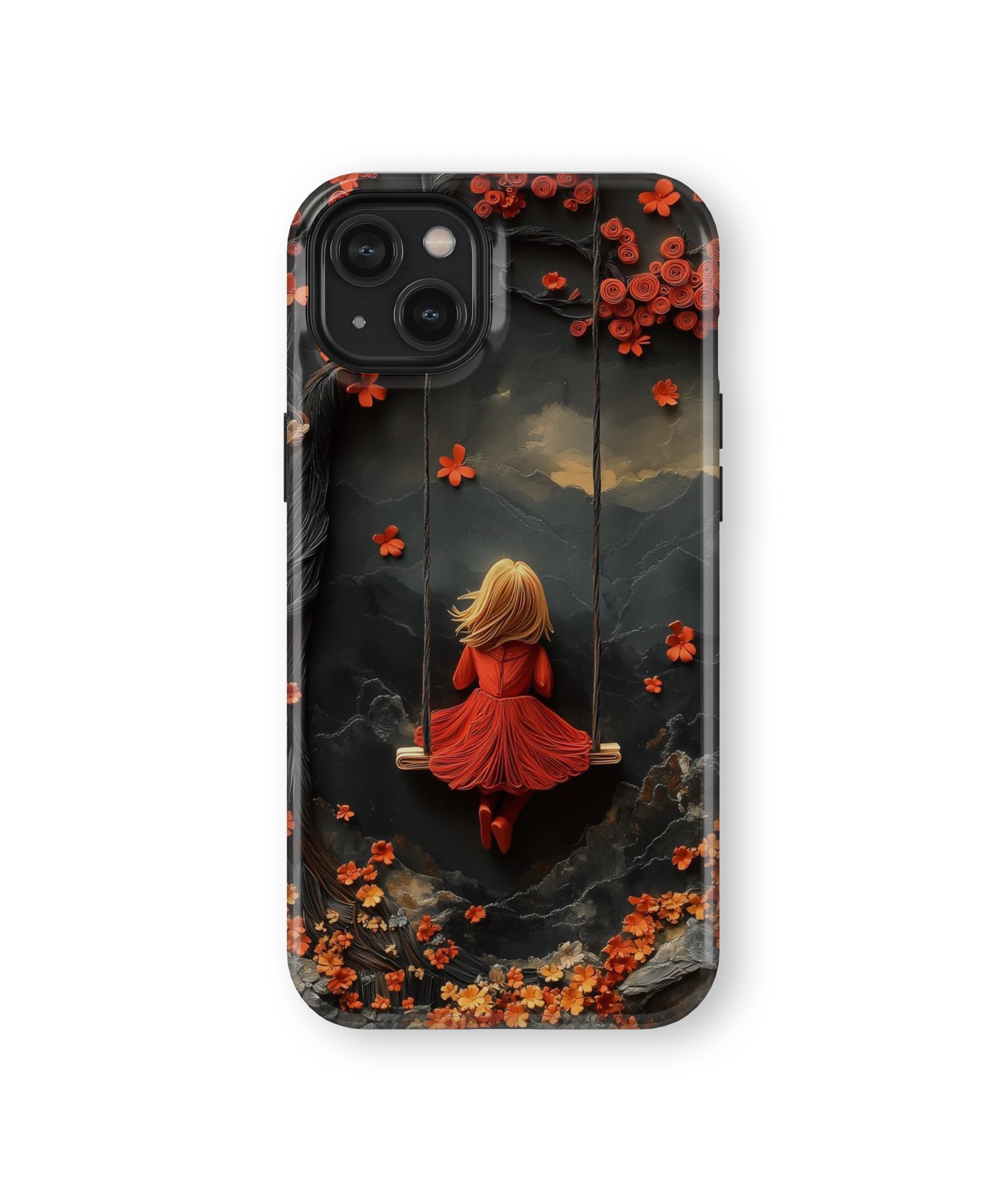 Coque iPhone – Design Fille sur Balançoire Poétique