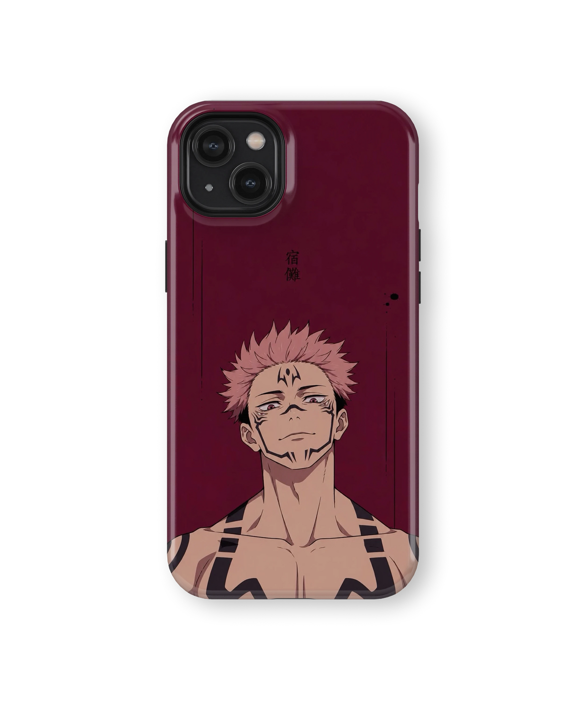 Coque iPhone Sukuna – Jujutsu Kaisen Dark Red