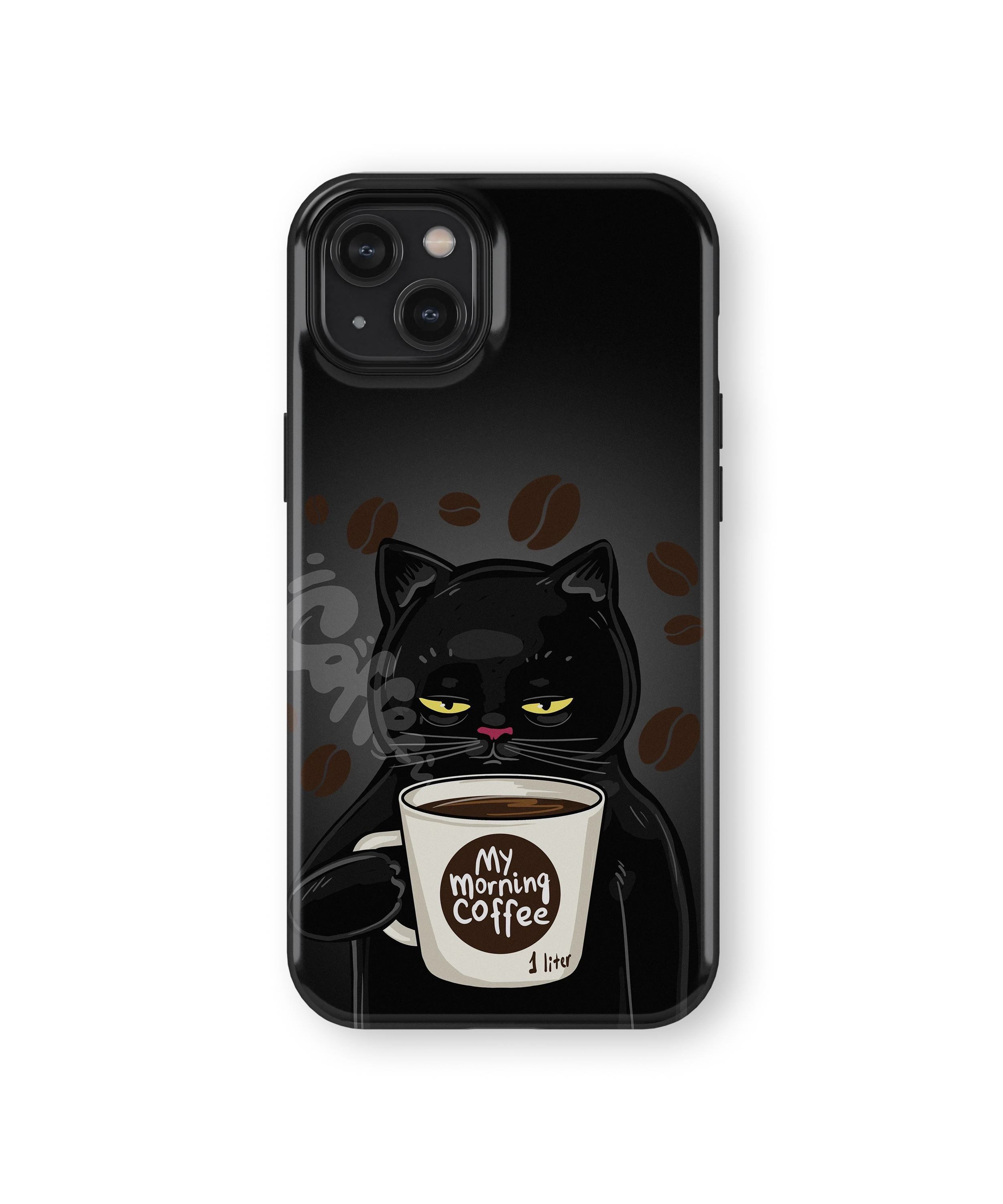 Coque iPhone Chat Café – Avant le café / Après le café