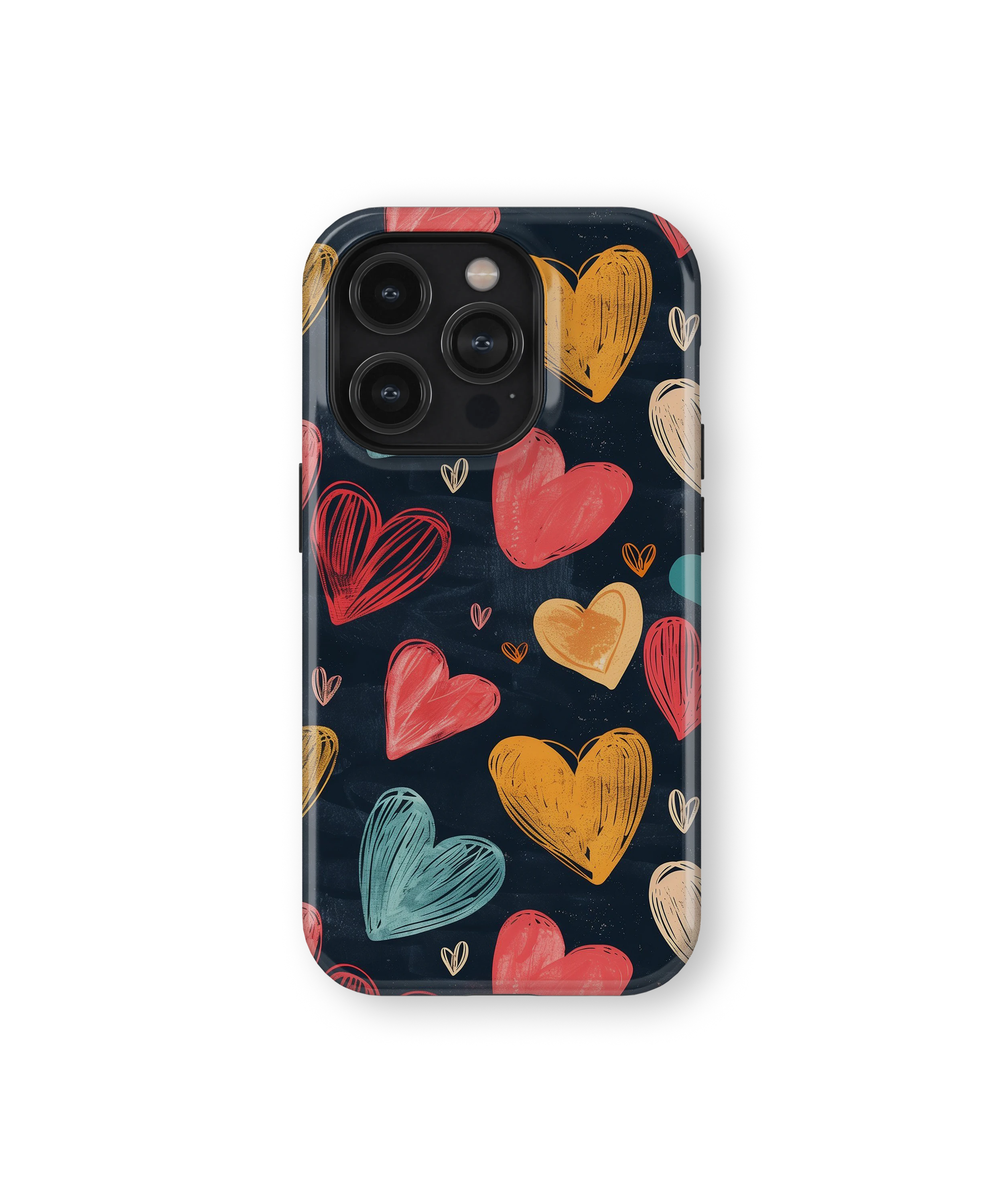 Coque iPhone – Design Cœurs Colorés