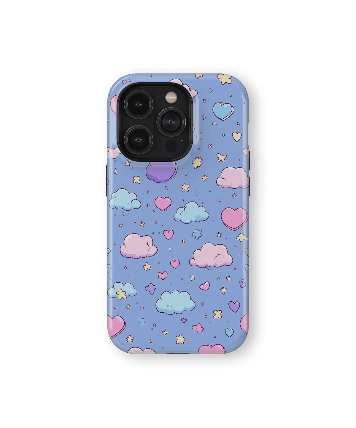 Coque iPhone – Design Nuage Cœur Pastel