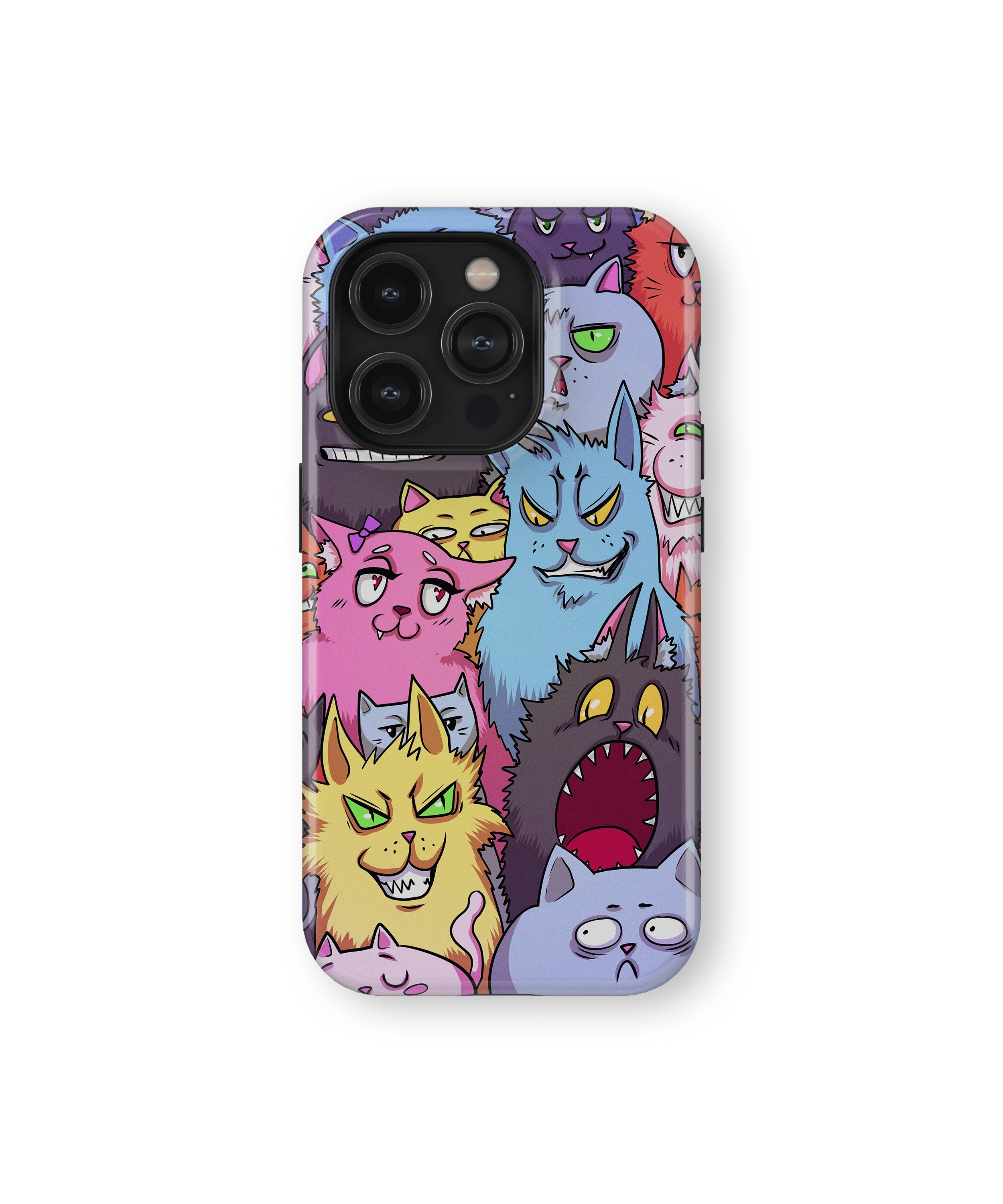 Coque iPhone – Design Chats Cartoon Colorés