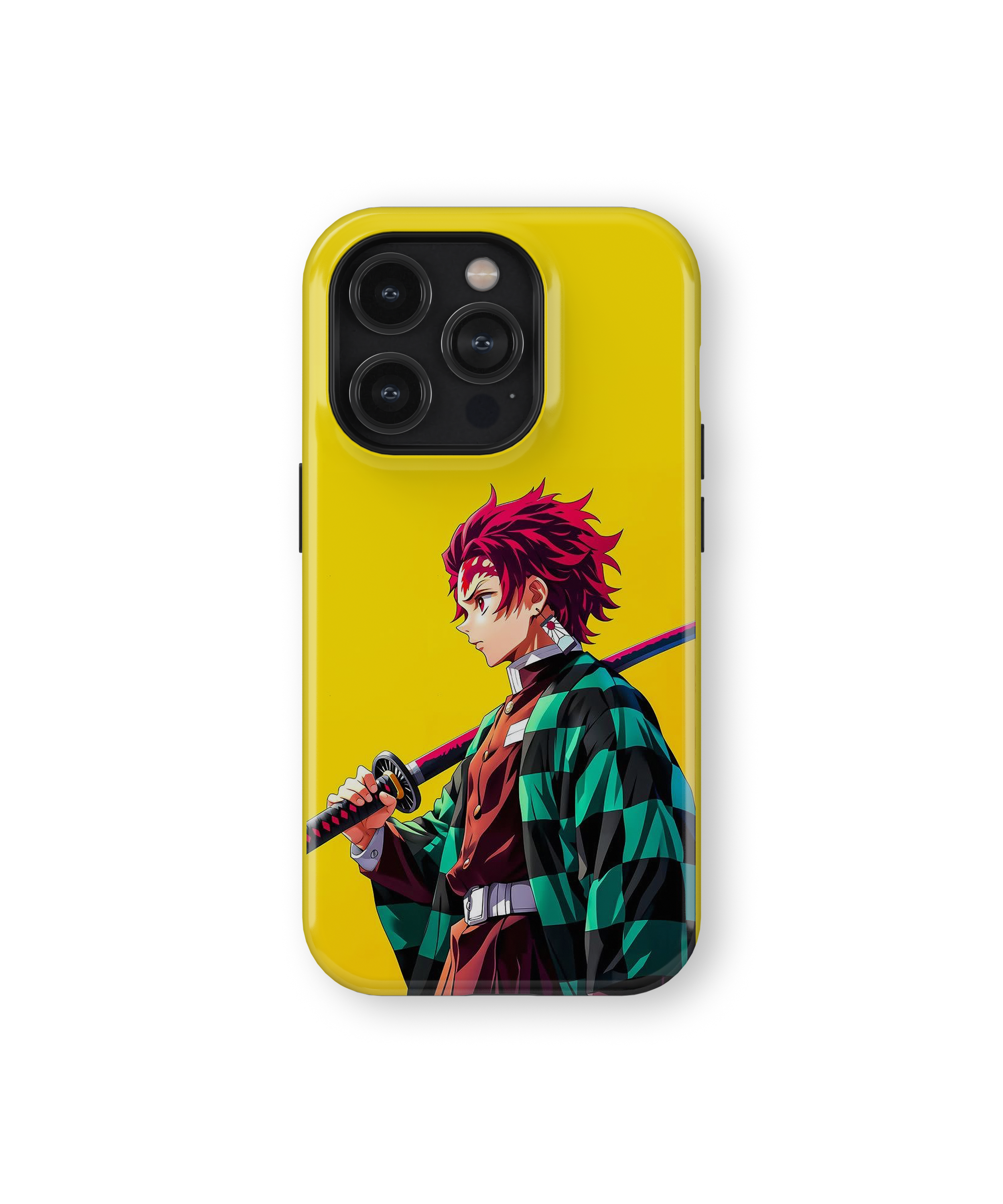 Coque iPhone Tanjiro Kamado – Design Katana & Kimono Vert | Demon Slayer