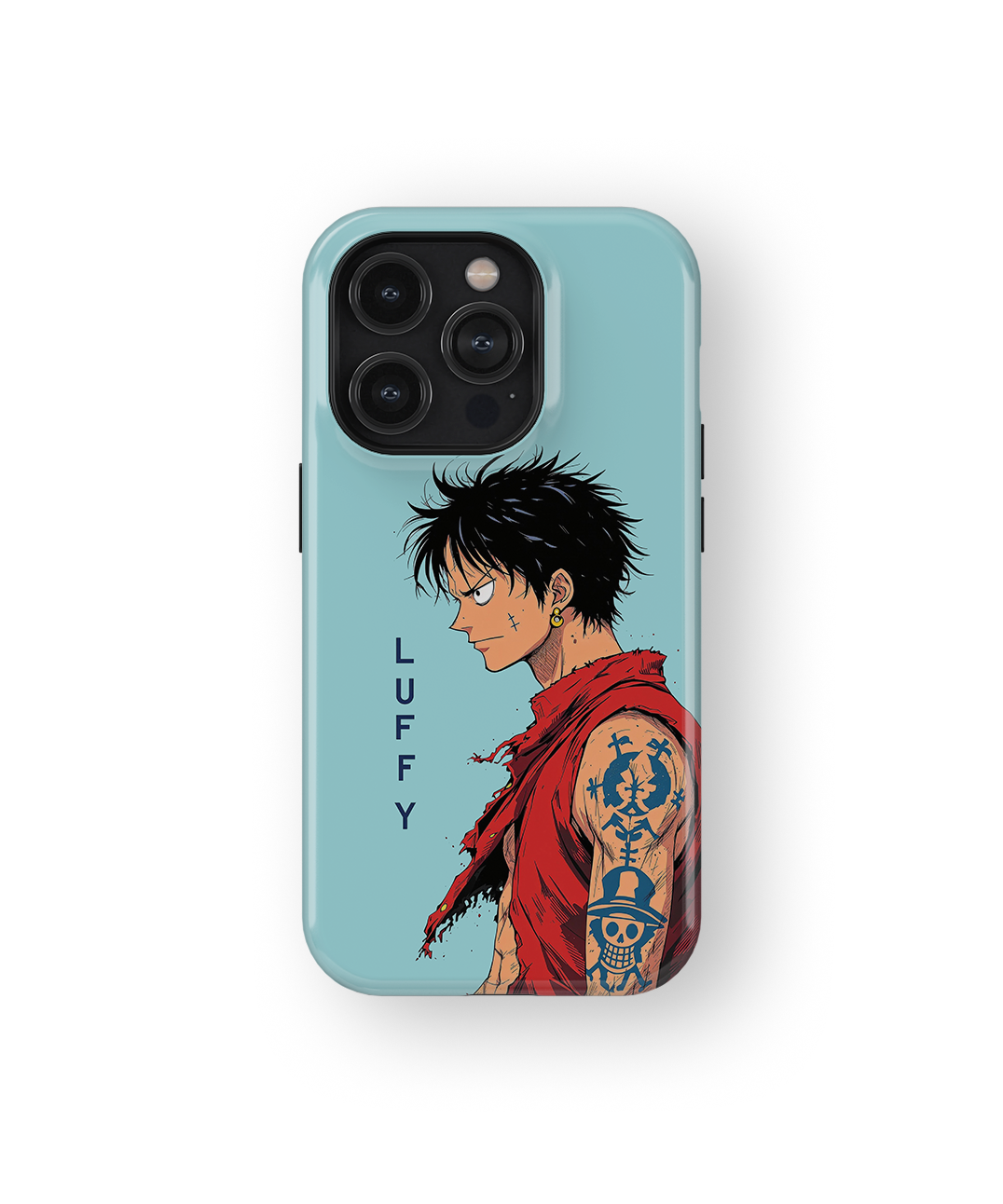 Coque iPhone Anime – Design Monkey D. Luffy Minimaliste