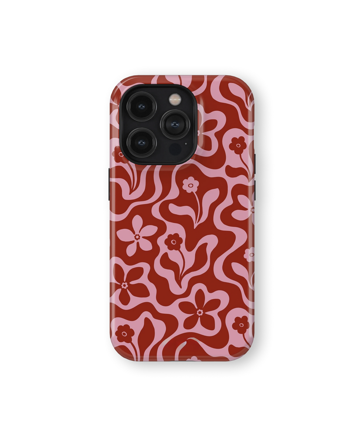 Coque iPhone Fleurie Vintage Rouge & Rose