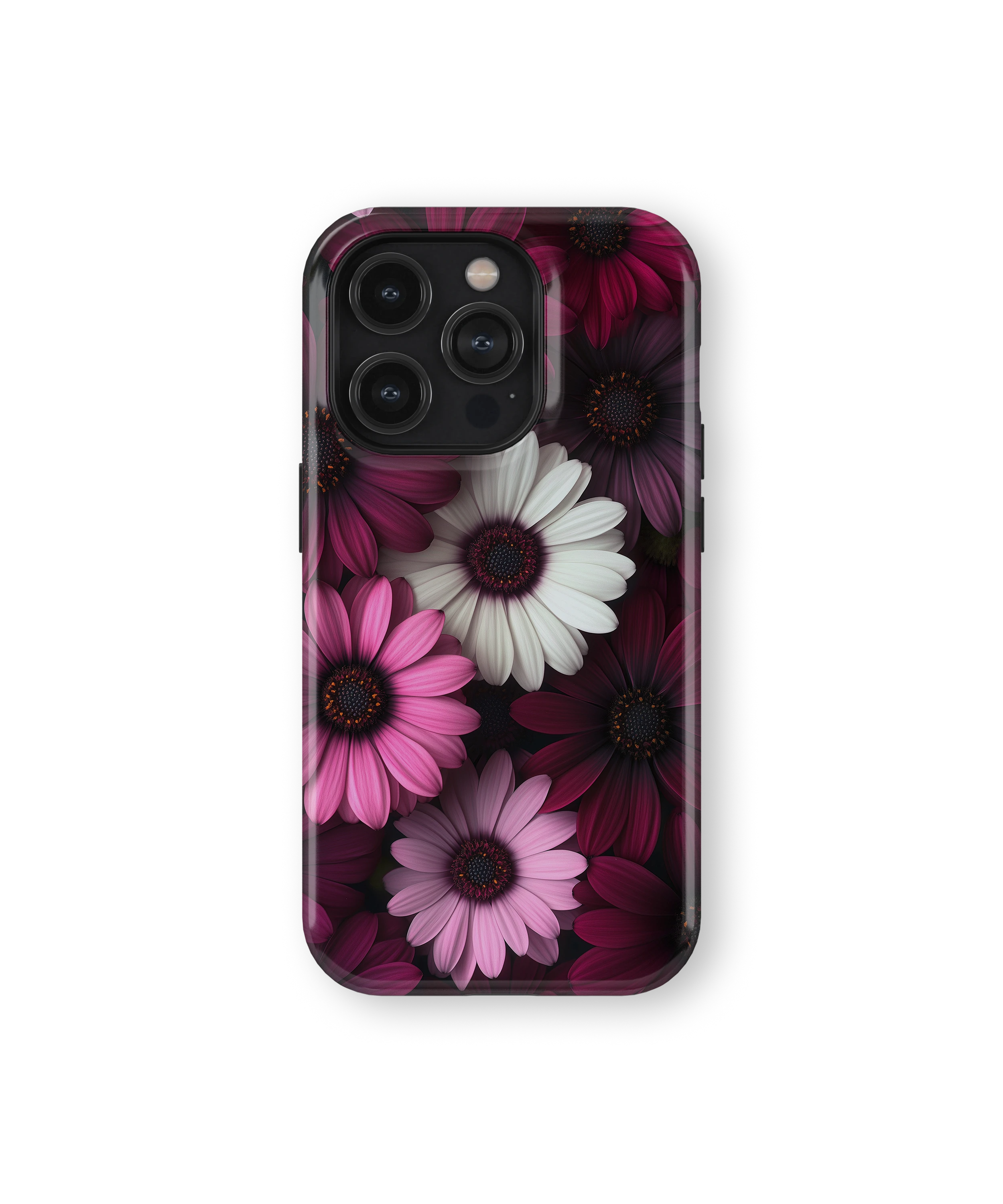 Coque iPhone – Fleurs Élégantes Roses & Blanches