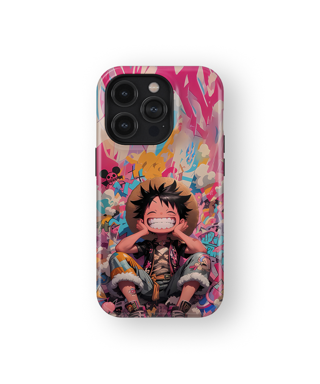 Coque iPhone Anime – Monkey D. Luffy Smile Coloré