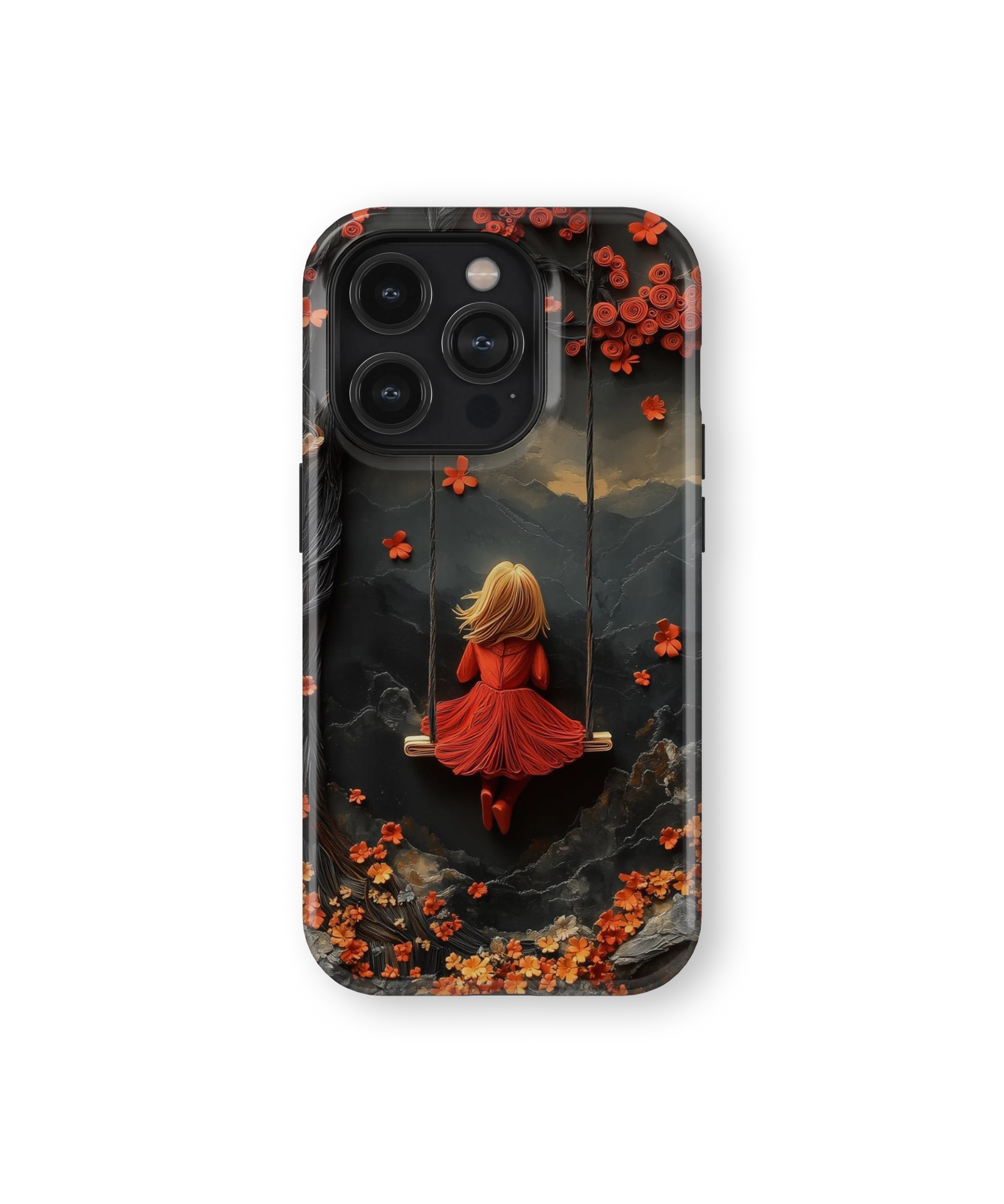 Coque iPhone – Design Fille sur Balançoire Poétique