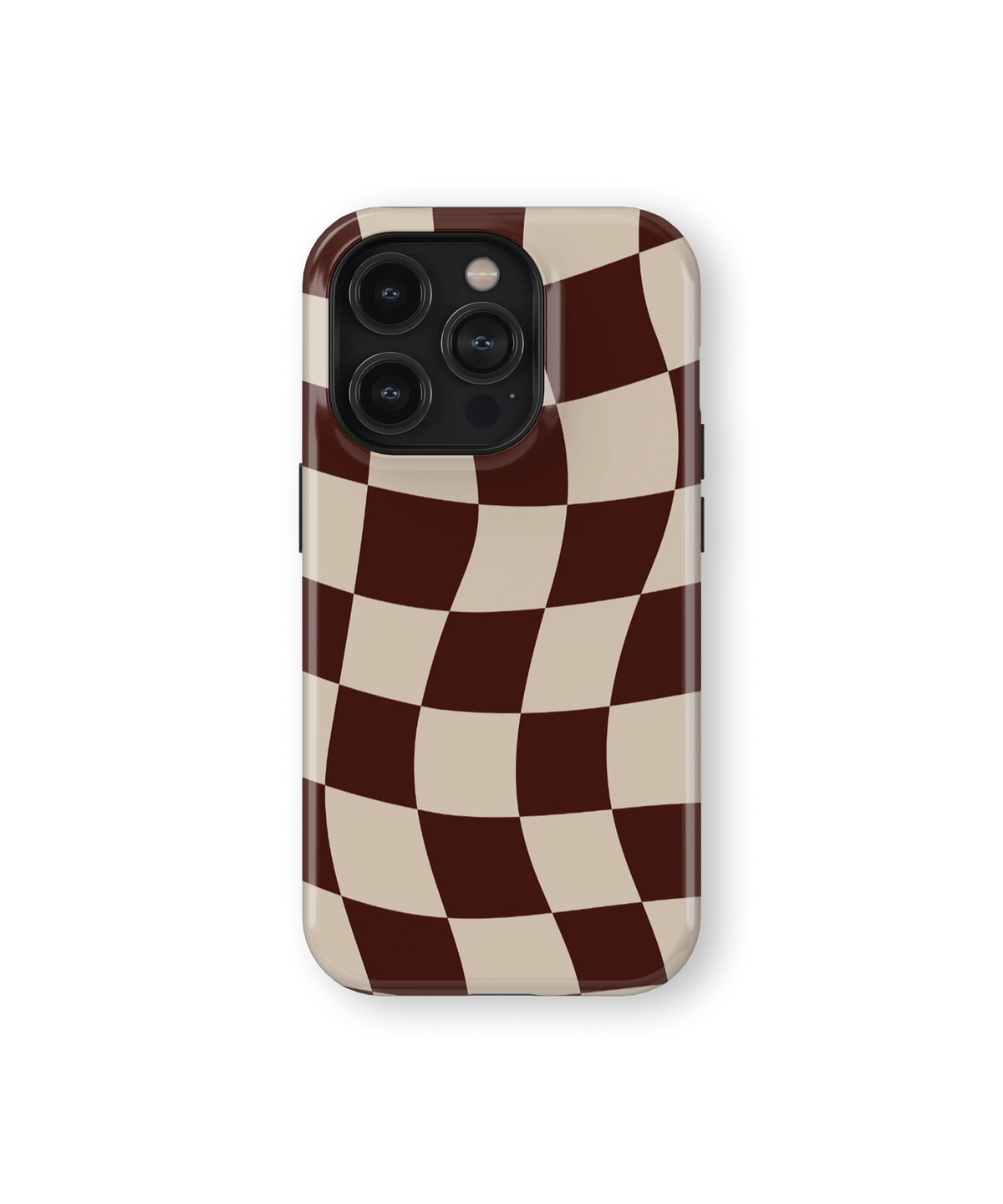 Coque iPhone – Design Damier Ondulé