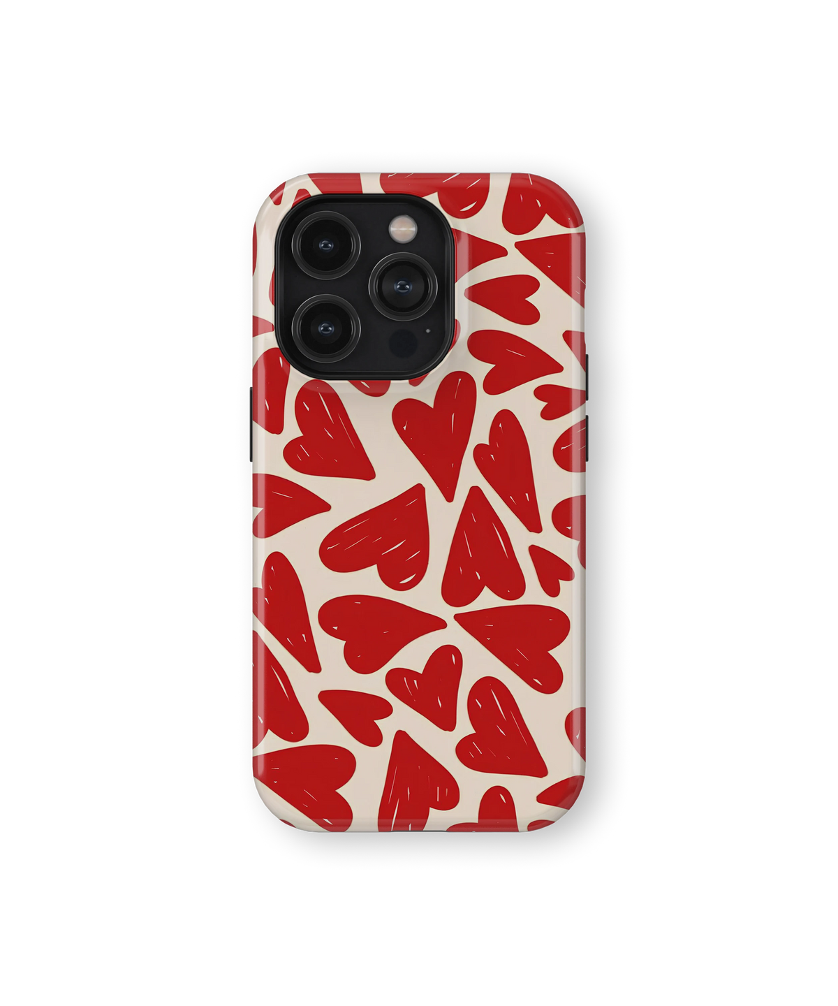 Coque iPhone – Design Cœurs rouges
