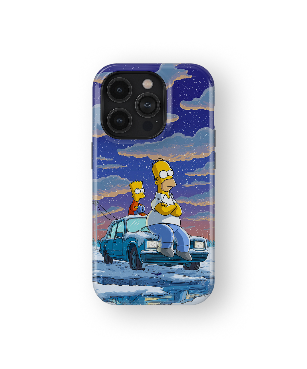 Coque iPhone – The Simpsons Design Nuit Hiver