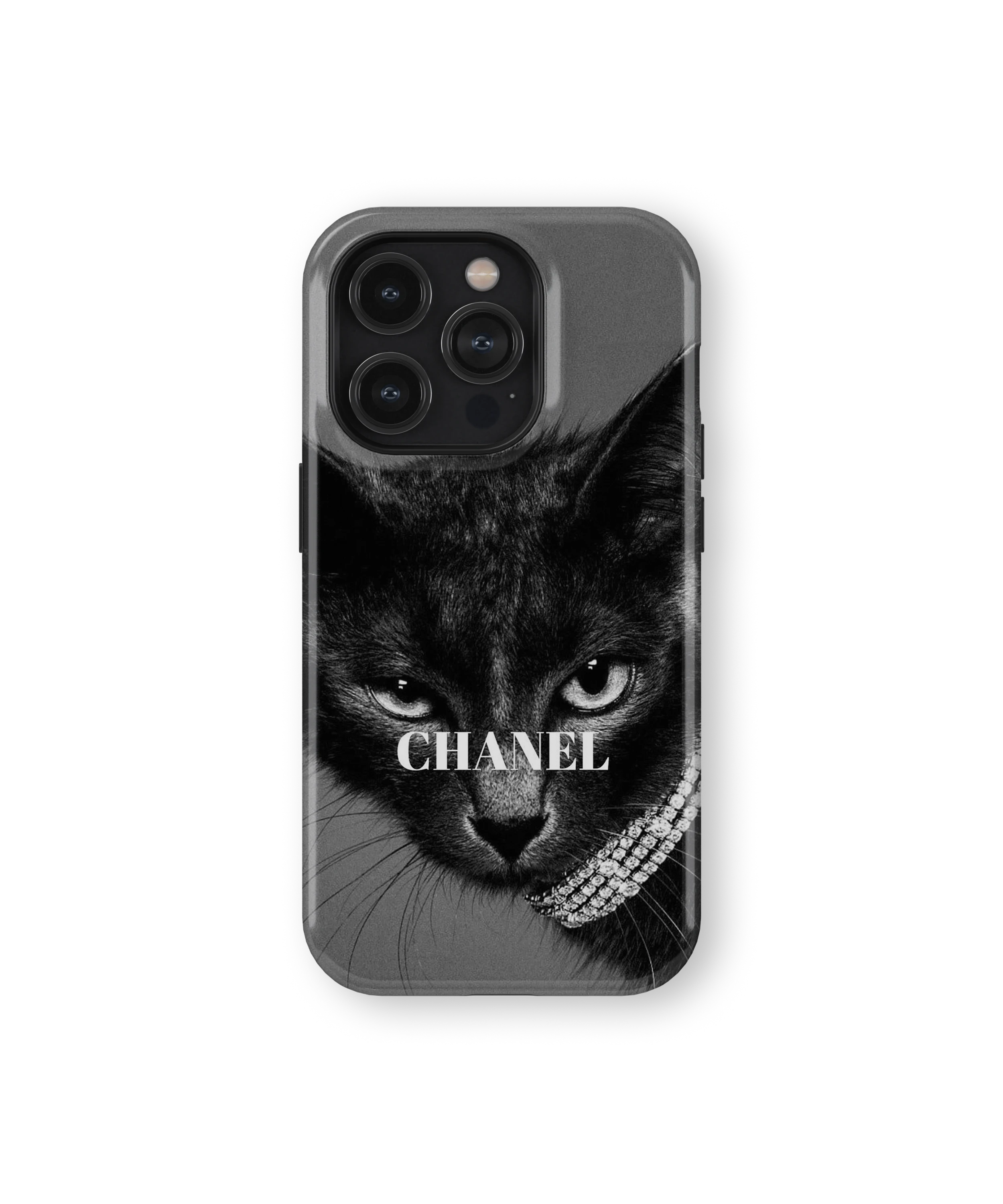 Coque iPhone – Chat Élégant Noir & Blanc Style Luxe