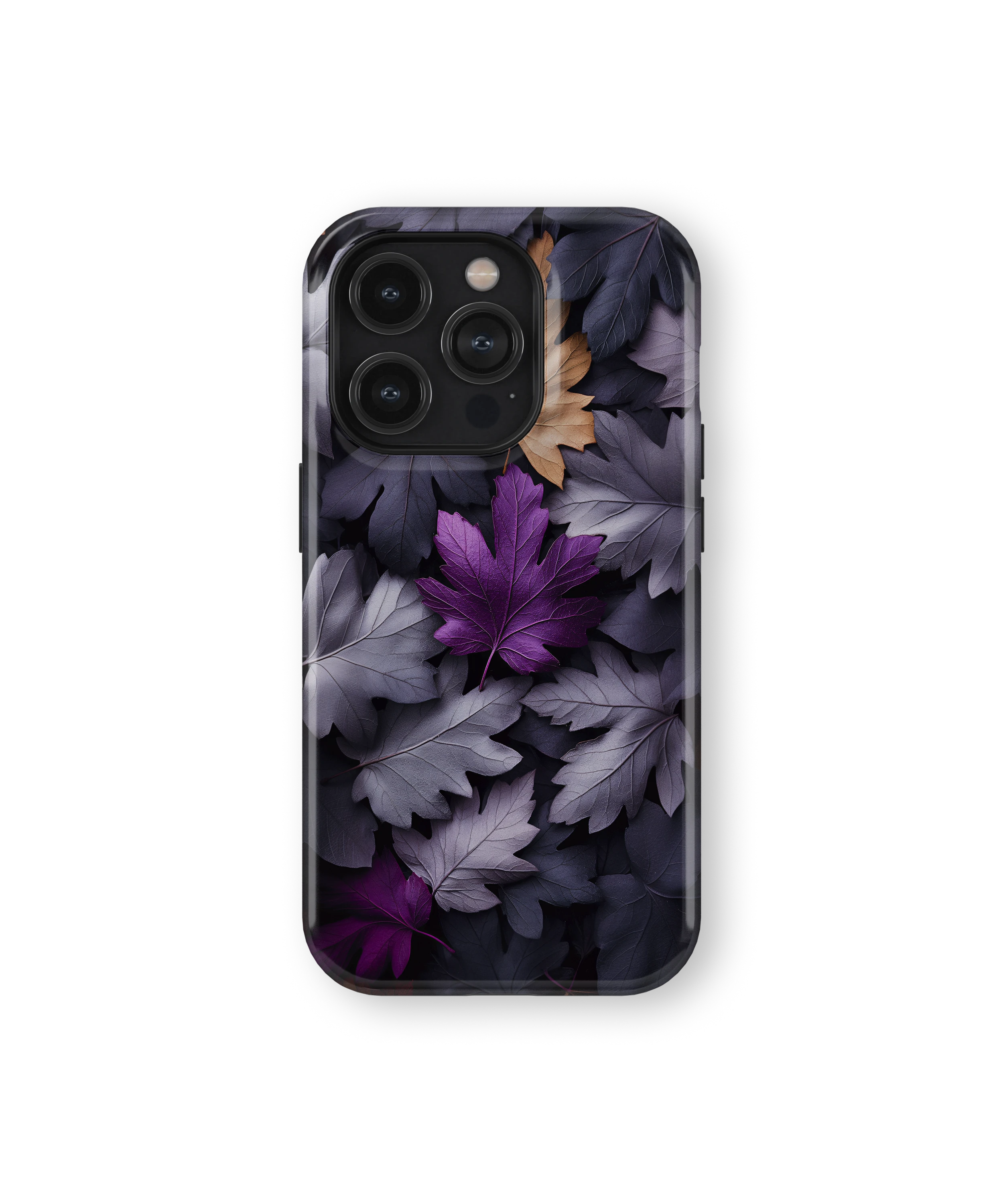 Coque iPhone Purple Autumn Leaves