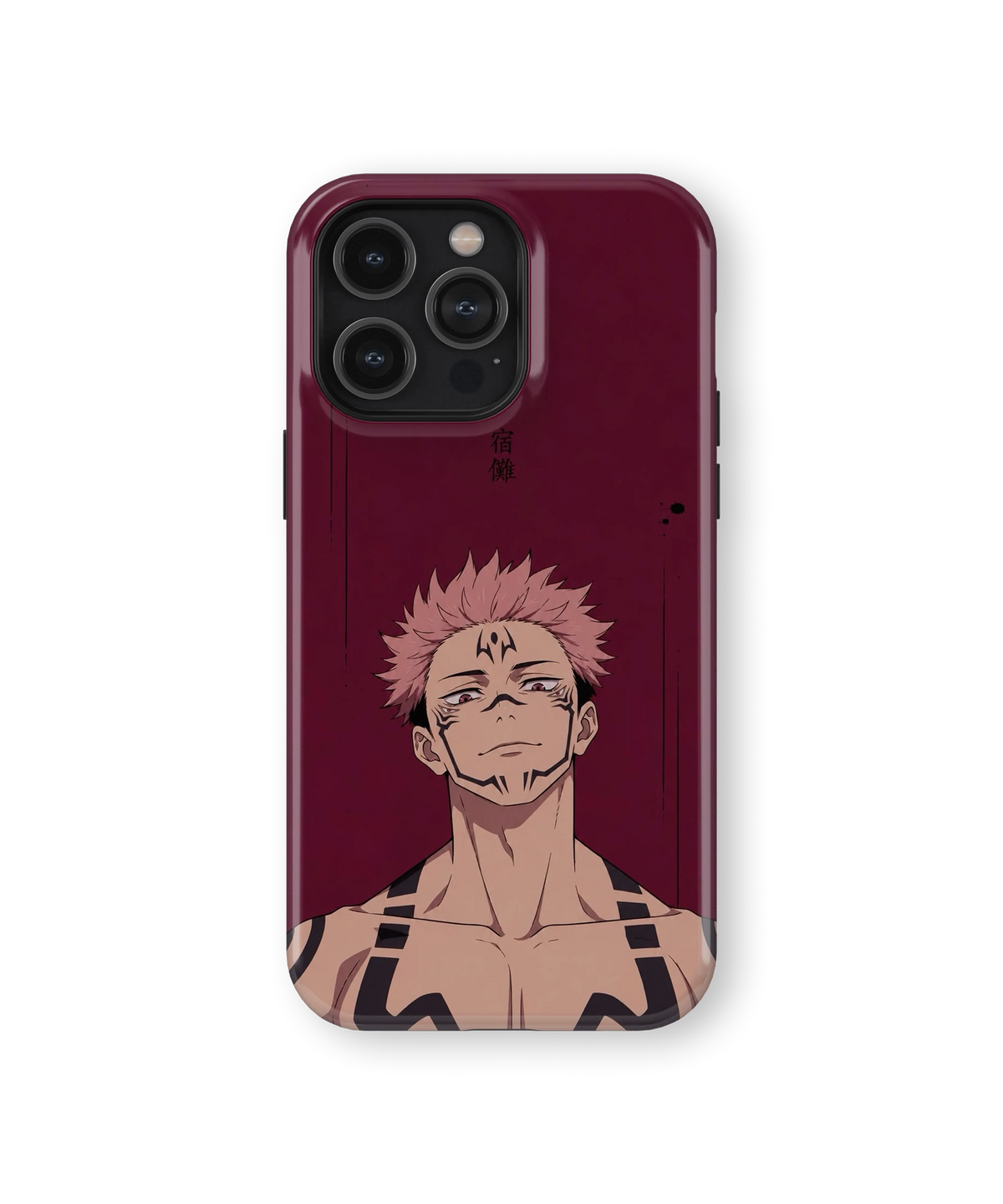 Coque iPhone Sukuna – Jujutsu Kaisen Dark Red