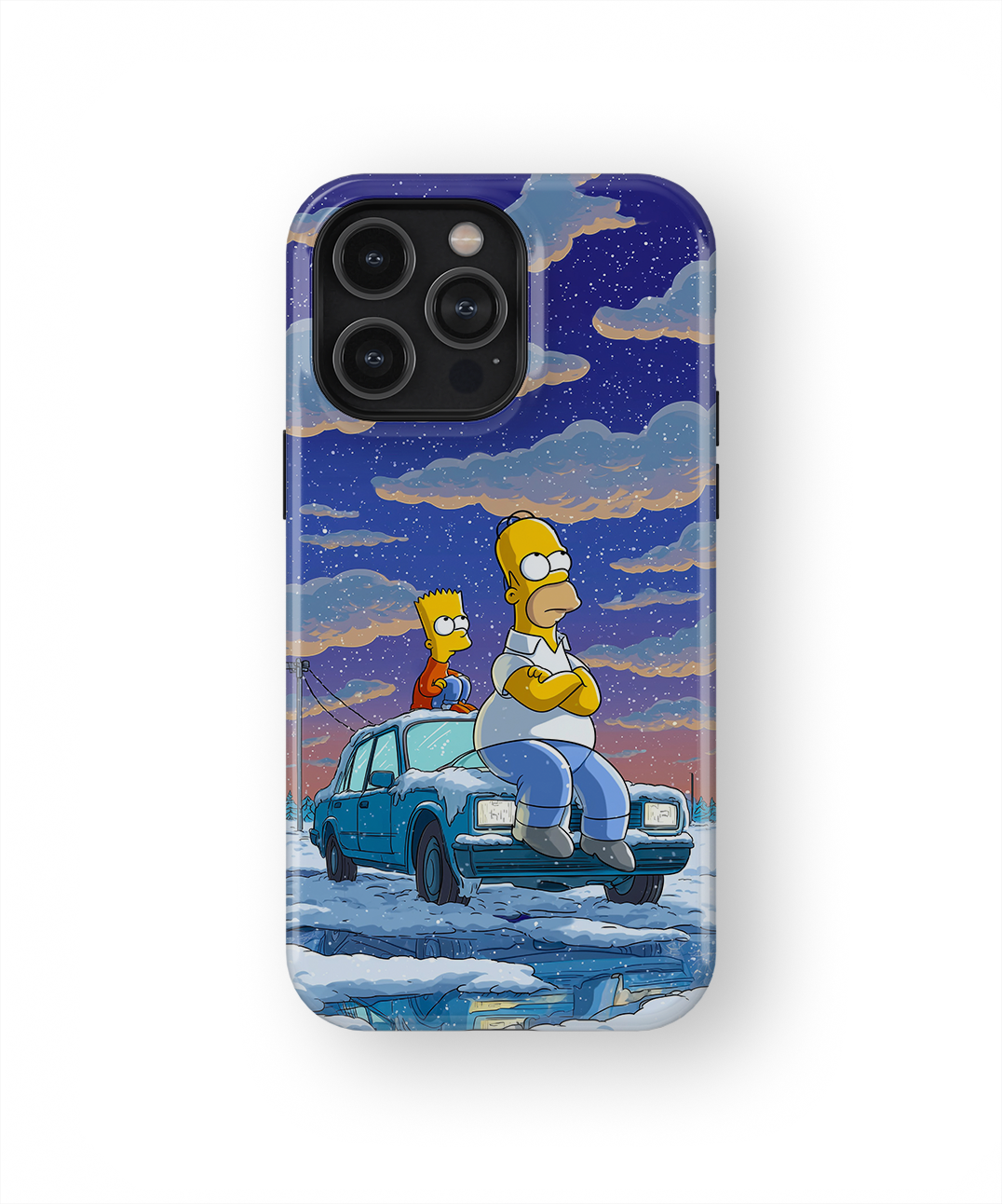 Coque iPhone – The Simpsons Design Nuit Hiver
