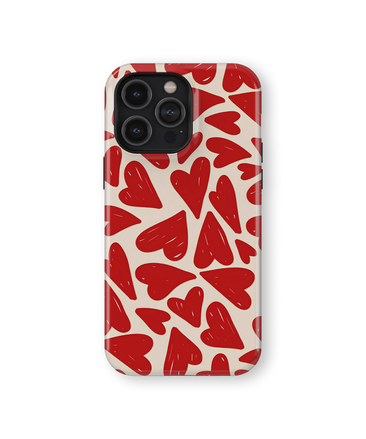 Coque iPhone – Design Cœurs rouges