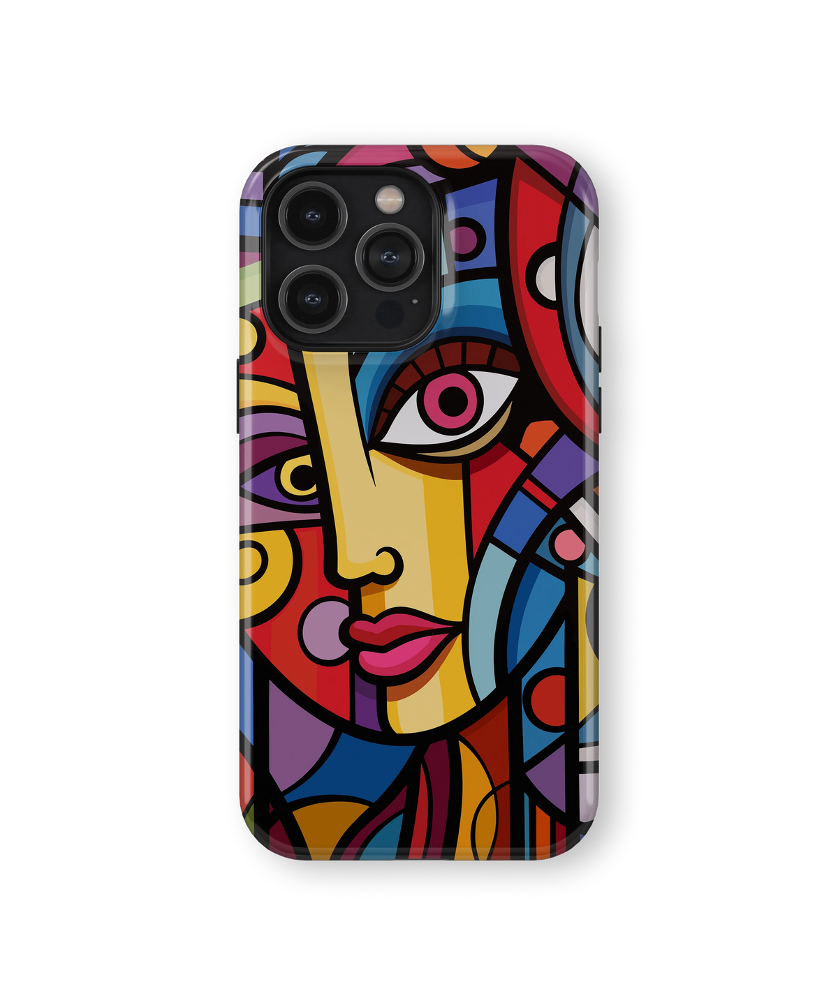 Coque iPhone – Design Visage Abstrait Coloré