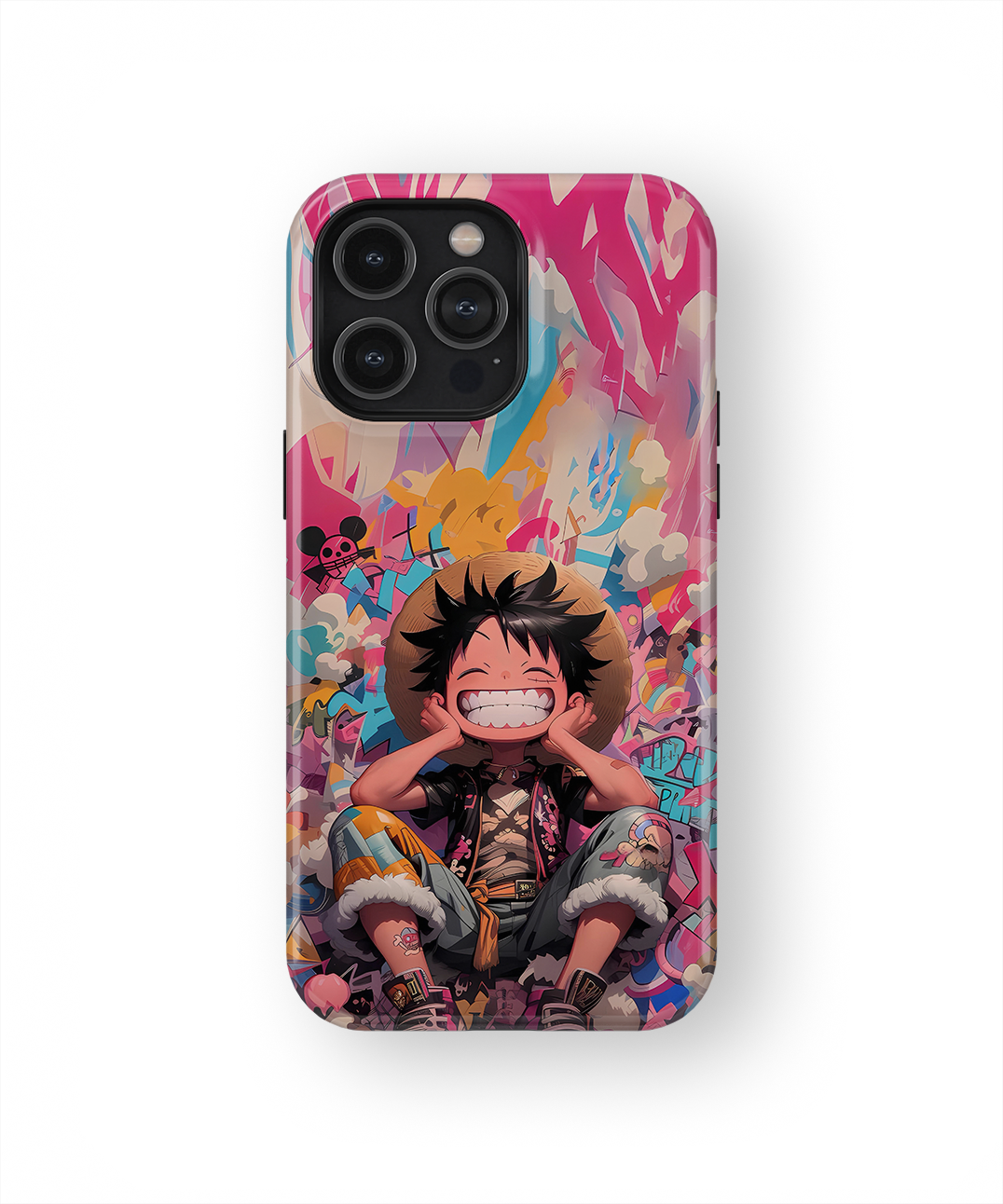 Coque iPhone Anime – Monkey D. Luffy Smile Coloré