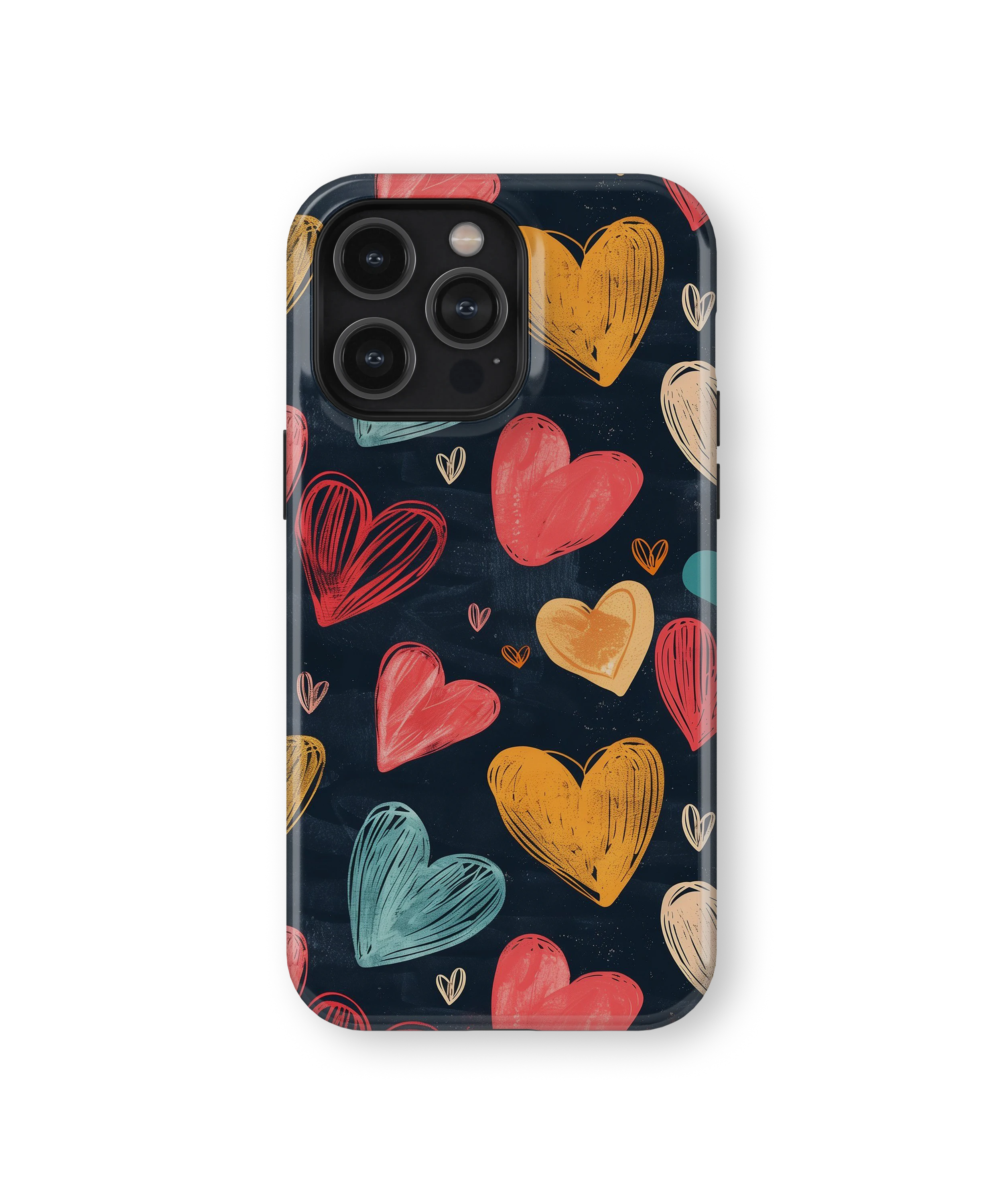 Coque iPhone – Design Cœurs Colorés