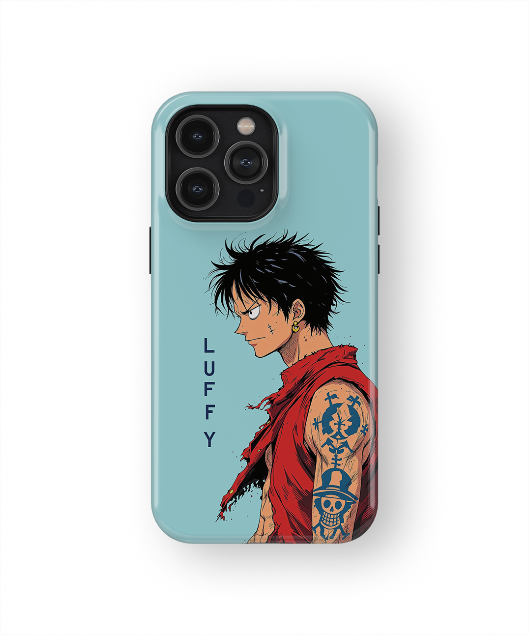 Coque iPhone Anime – Design Monkey D. Luffy Minimaliste