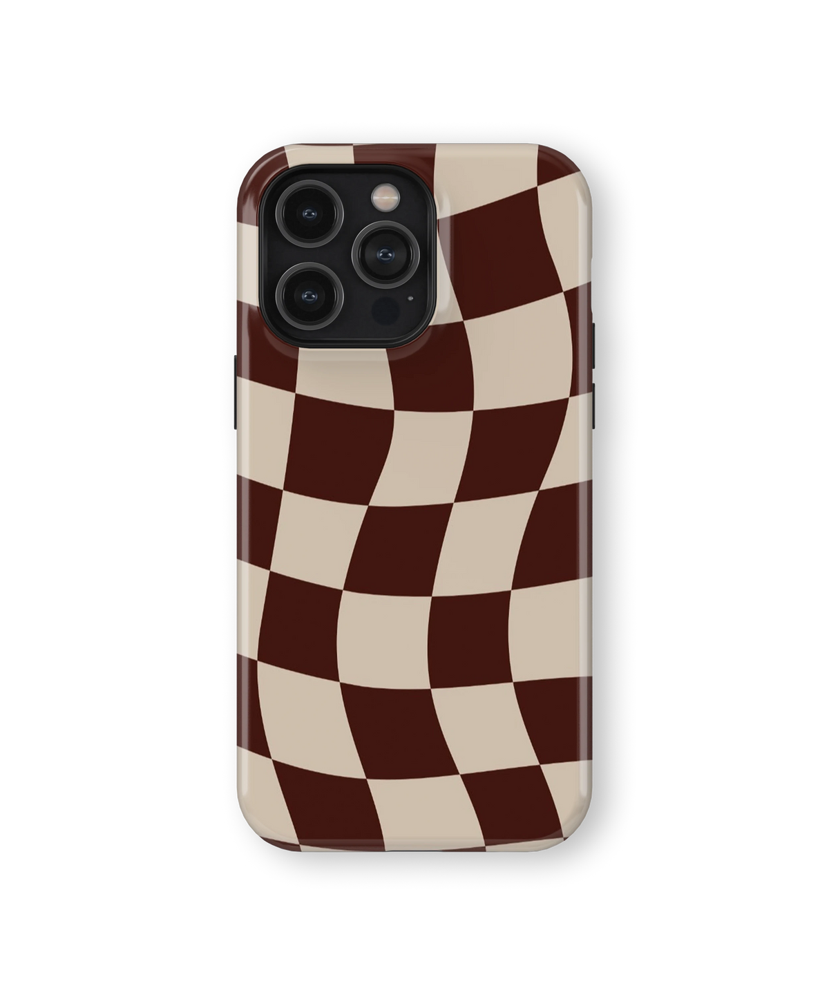 Coque iPhone – Design Damier Ondulé