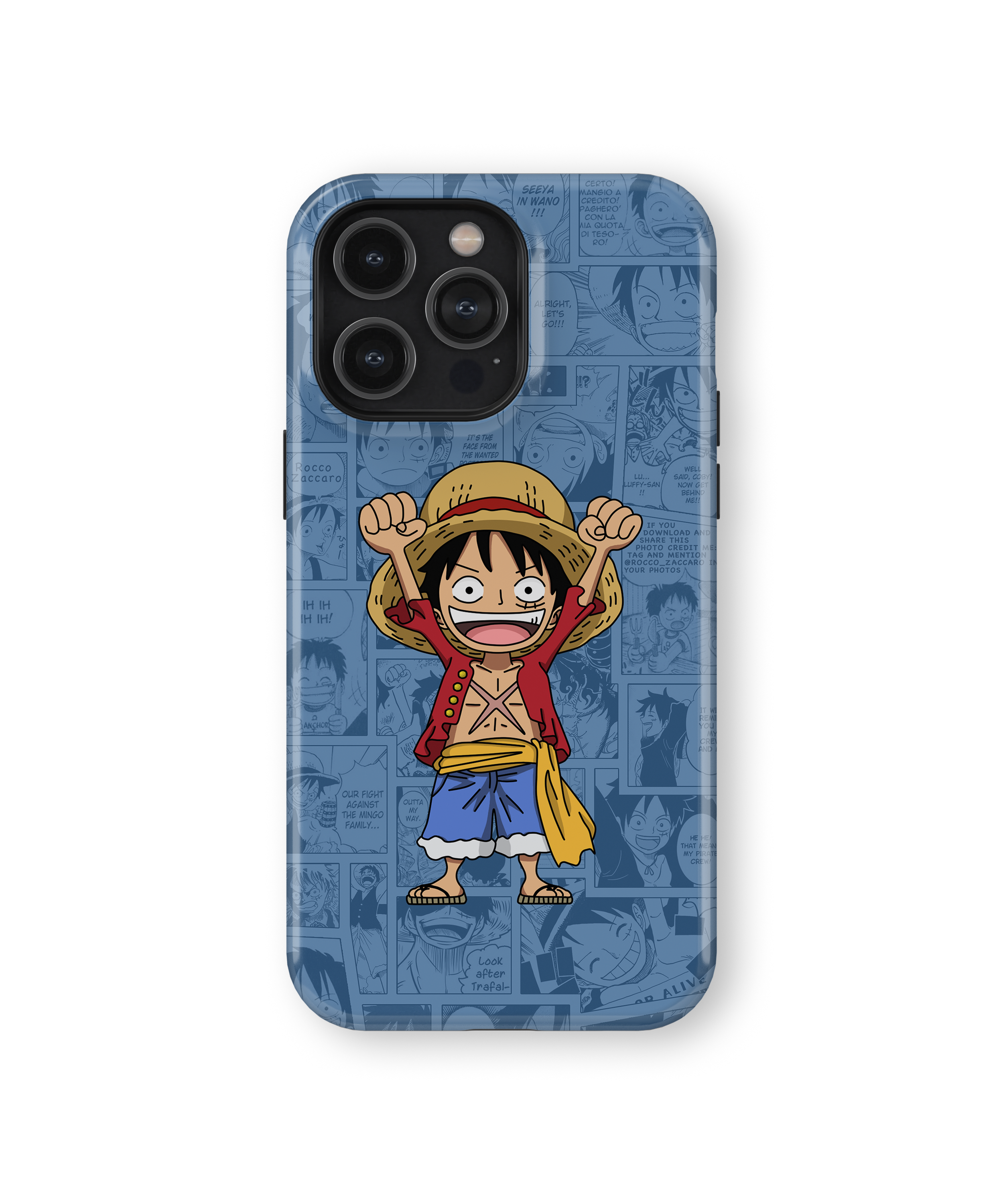 Coque iPhone Monkey D. Luffy – Design Manga Bleu | One Piece