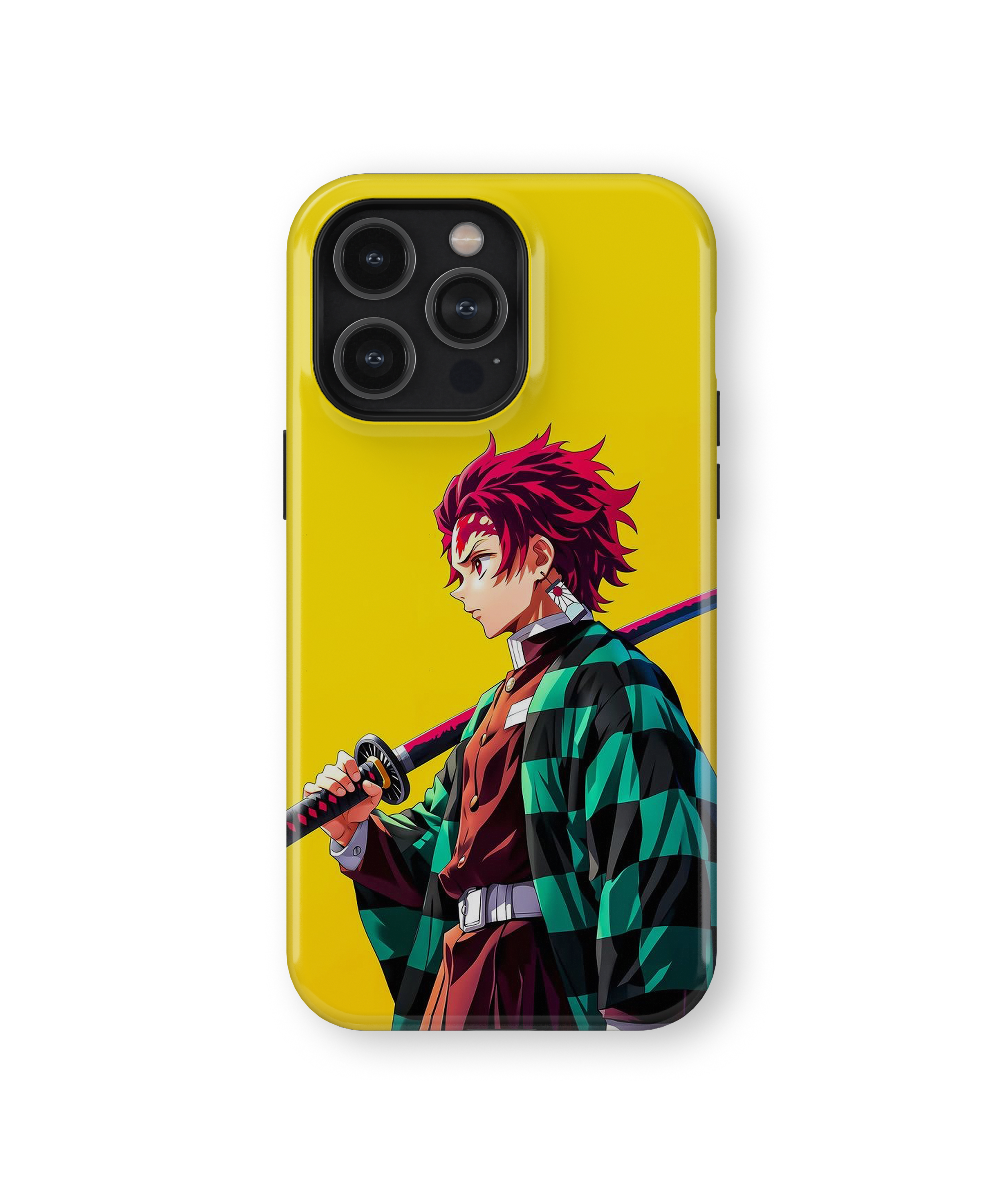 Coque iPhone Tanjiro Kamado – Design Katana & Kimono Vert | Demon Slayer