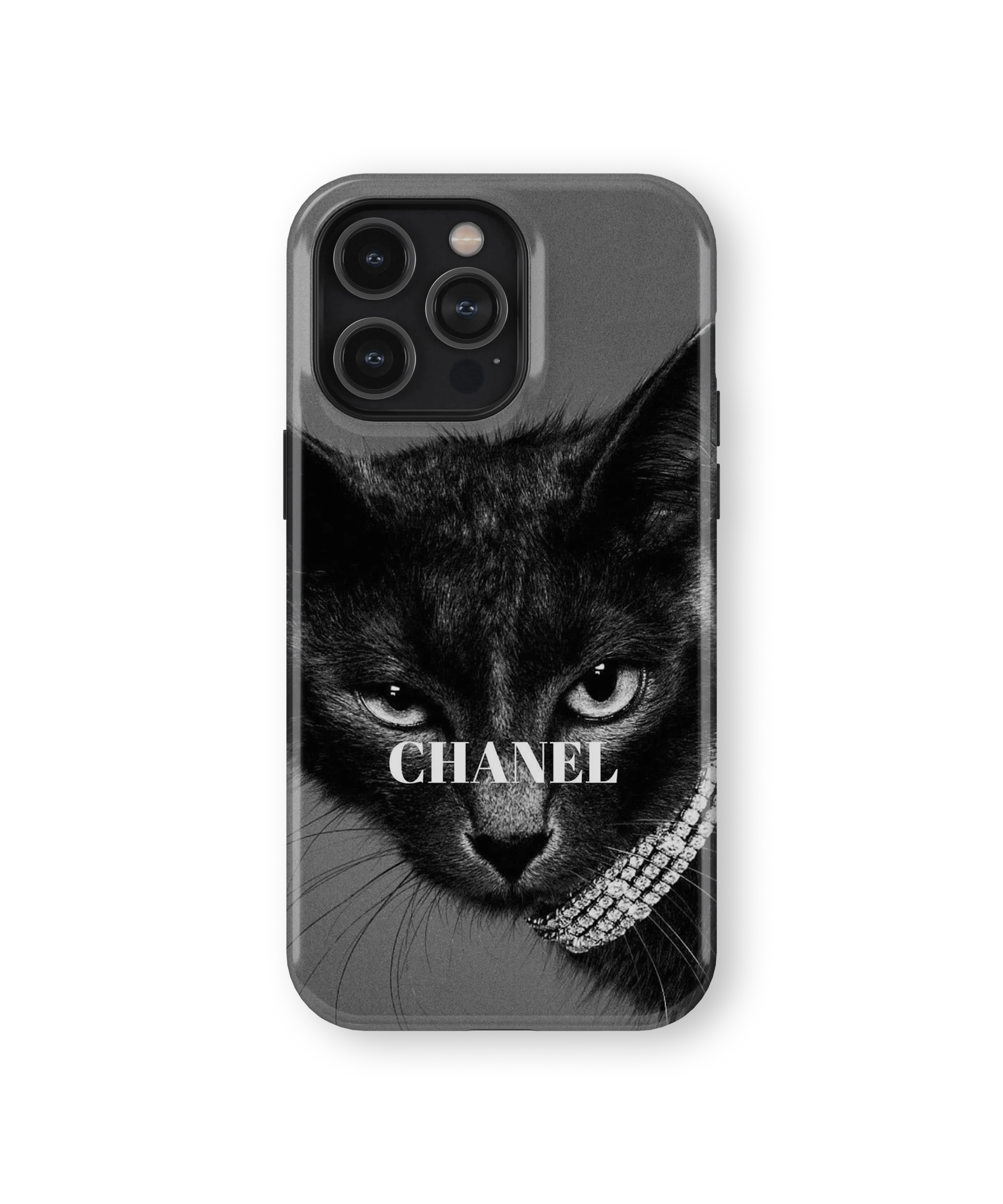 Coque iPhone – Chat Élégant Noir & Blanc Style Luxe