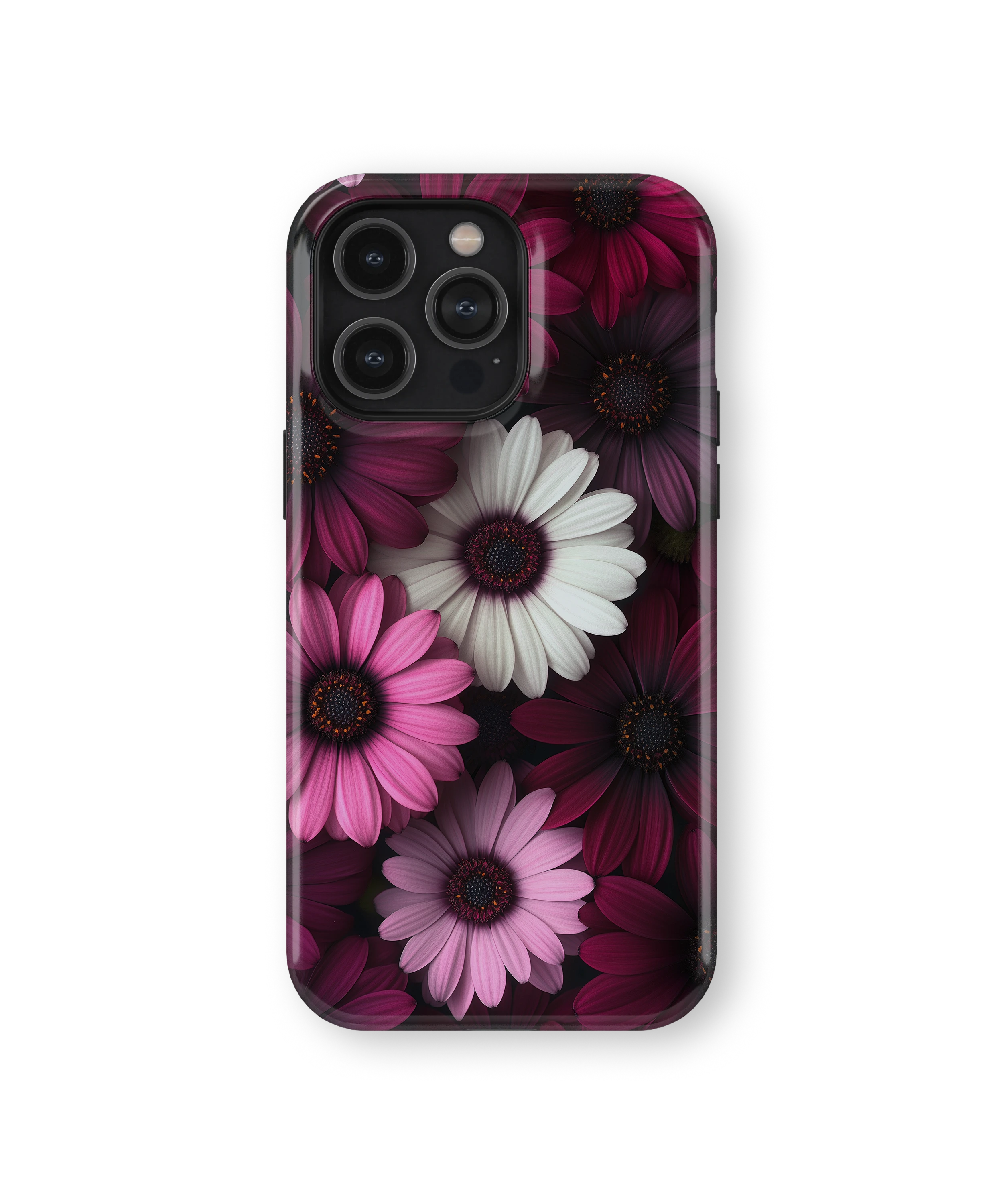 Coque iPhone – Fleurs Élégantes Roses & Blanches