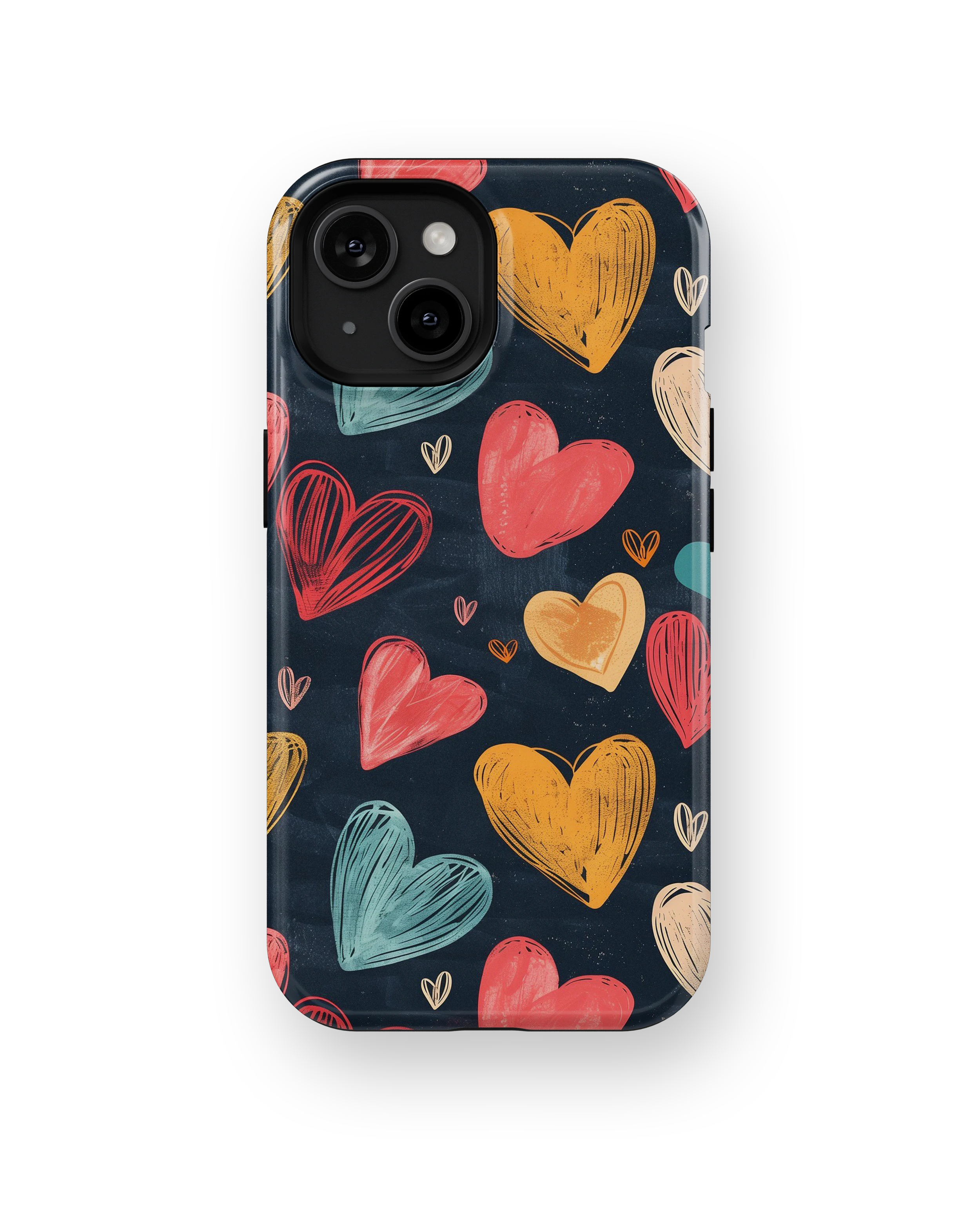 Coque iPhone – Design Cœurs Colorés