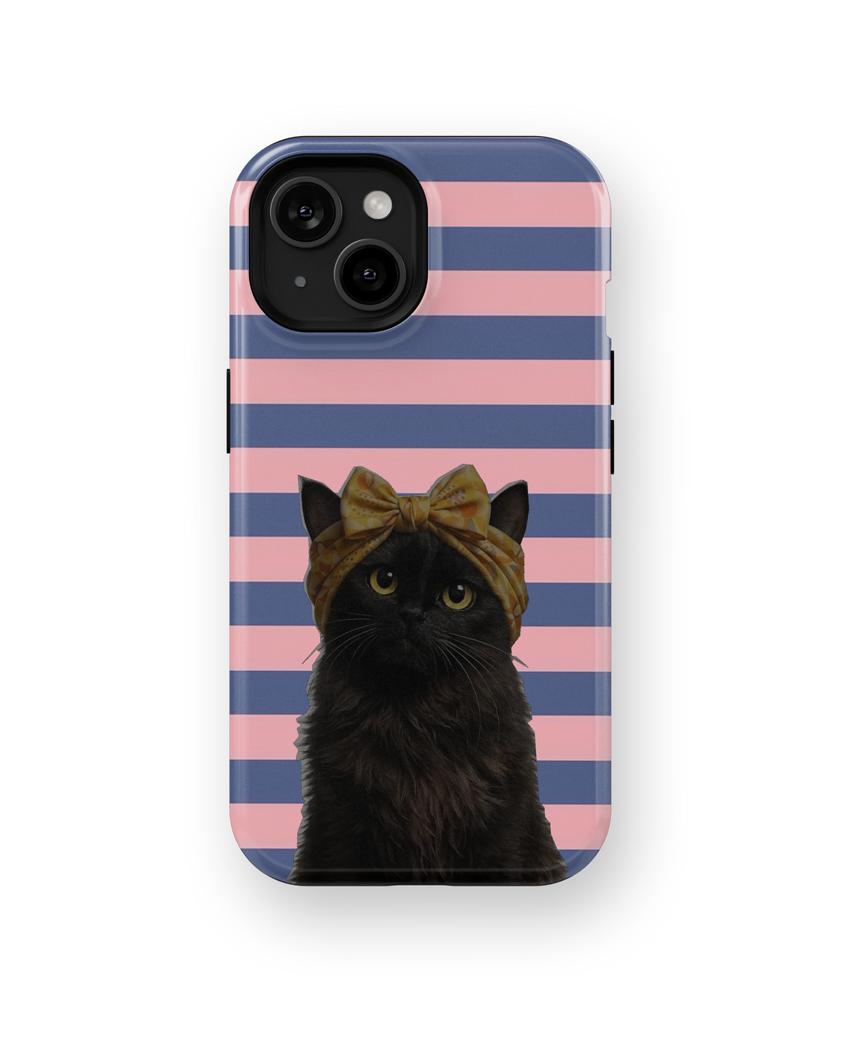 Coque iPhone – Design Chat Noir Rayé