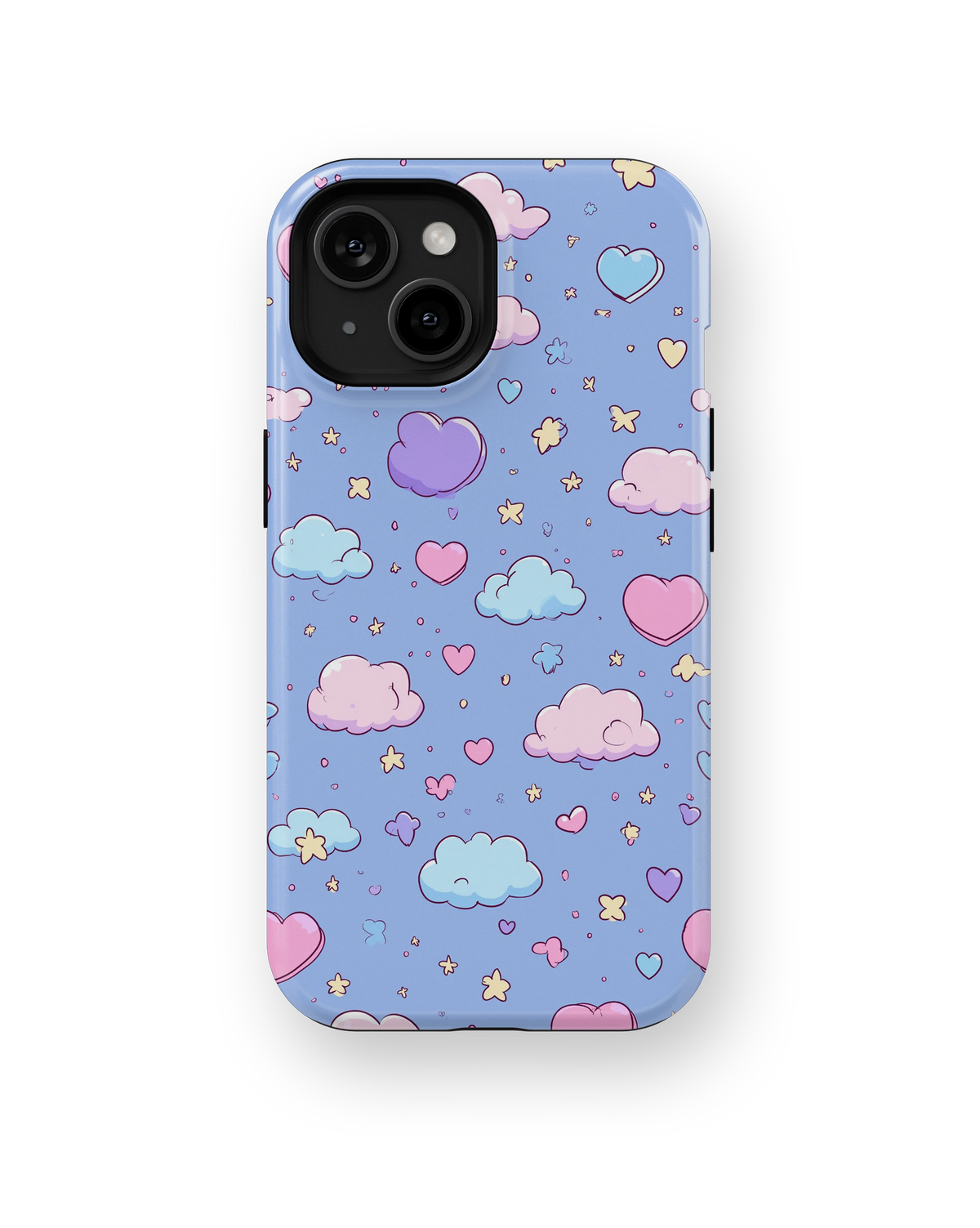 Coque iPhone – Design Nuage Cœur Pastel