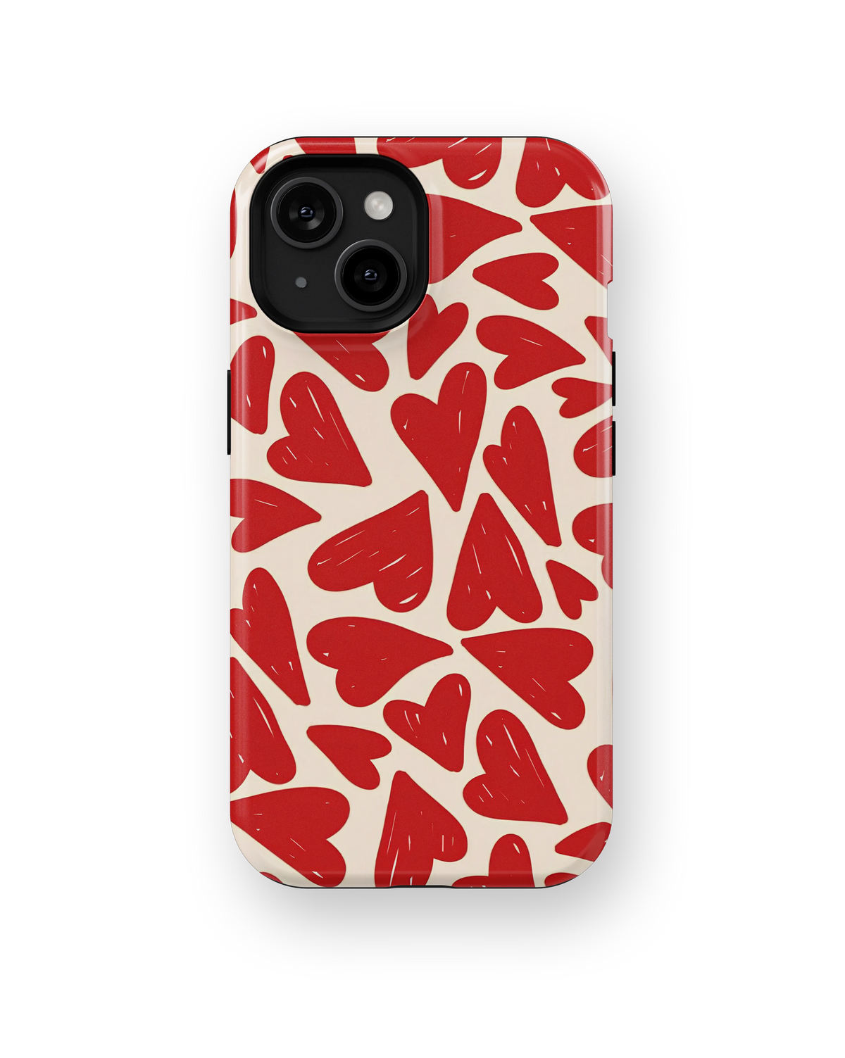 Coque iPhone – Design Cœurs rouges