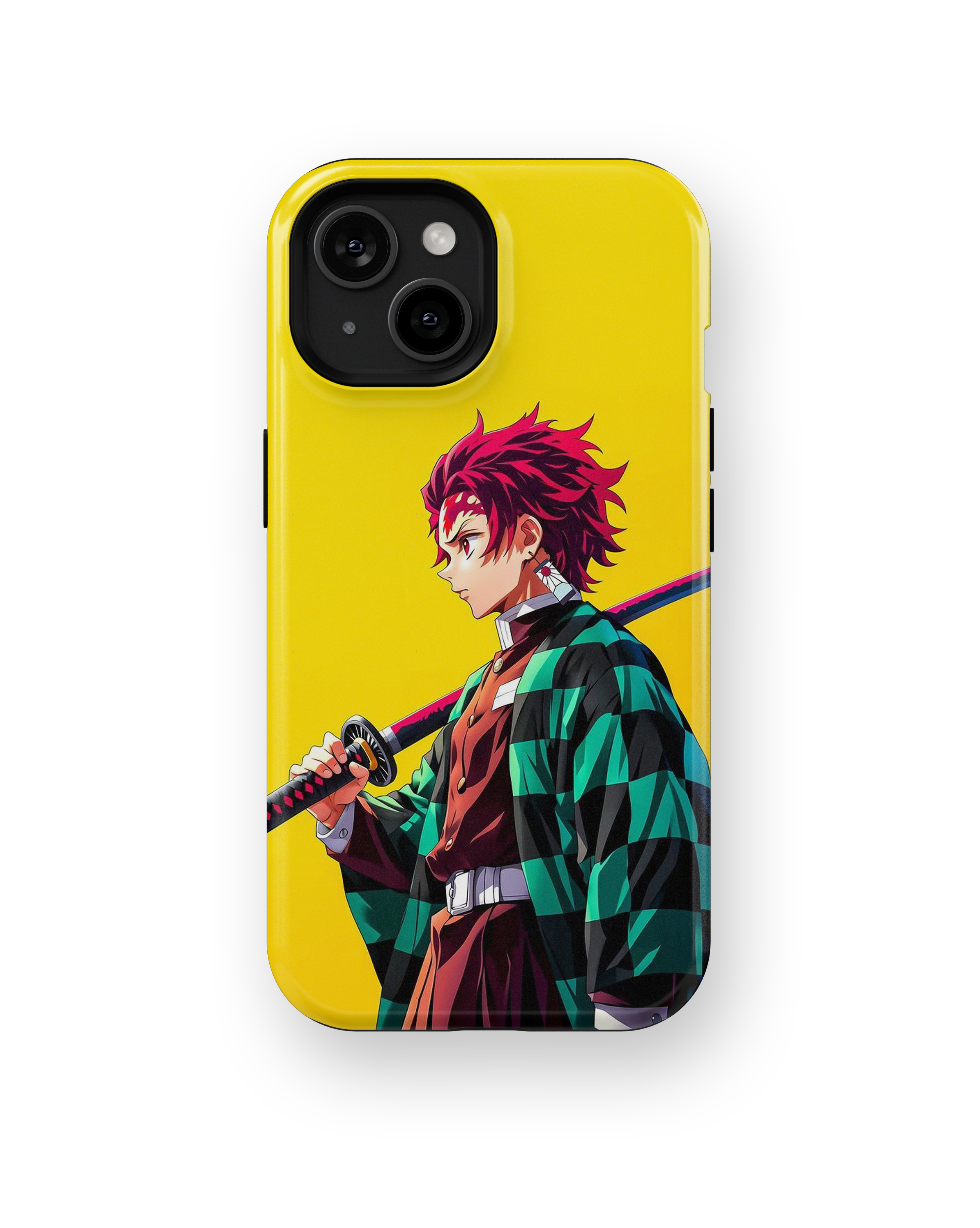 Coque iPhone Tanjiro Kamado – Design Katana & Kimono Vert | Demon Slayer