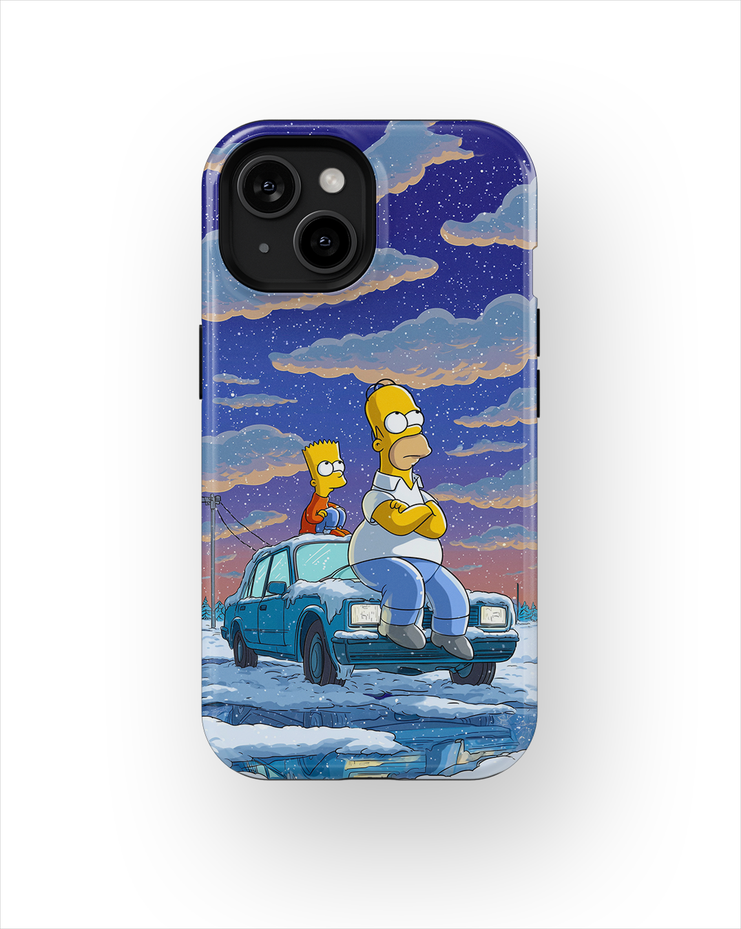 Coque iPhone – The Simpsons Design Nuit Hiver