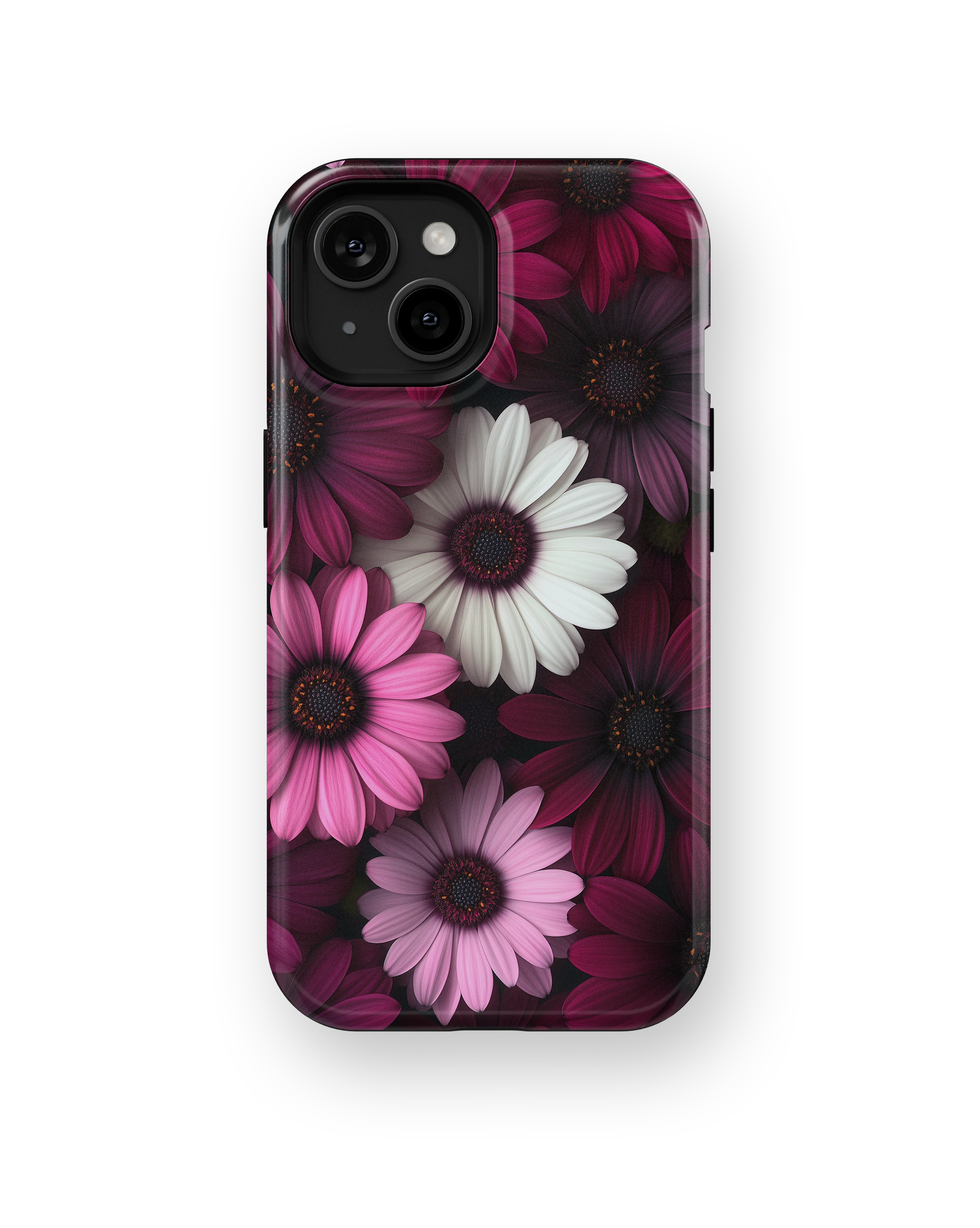 Coque iPhone – Fleurs Élégantes Roses & Blanches