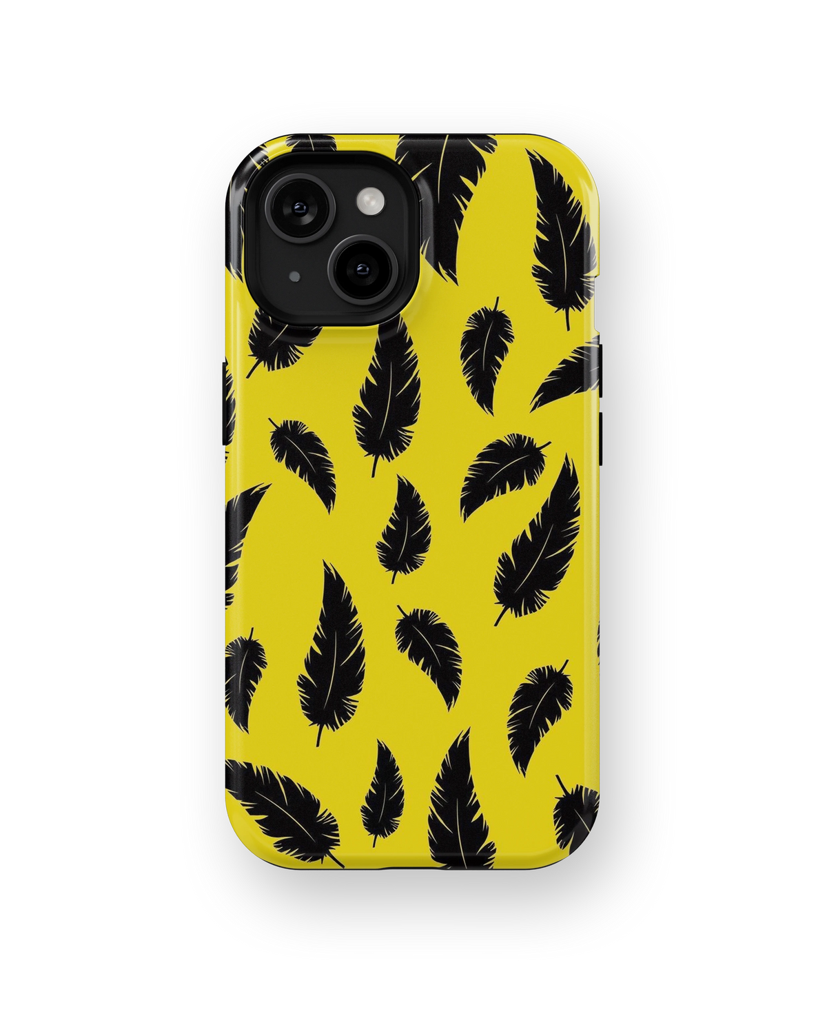 Coque iPhone – Design Plumes Jaunes