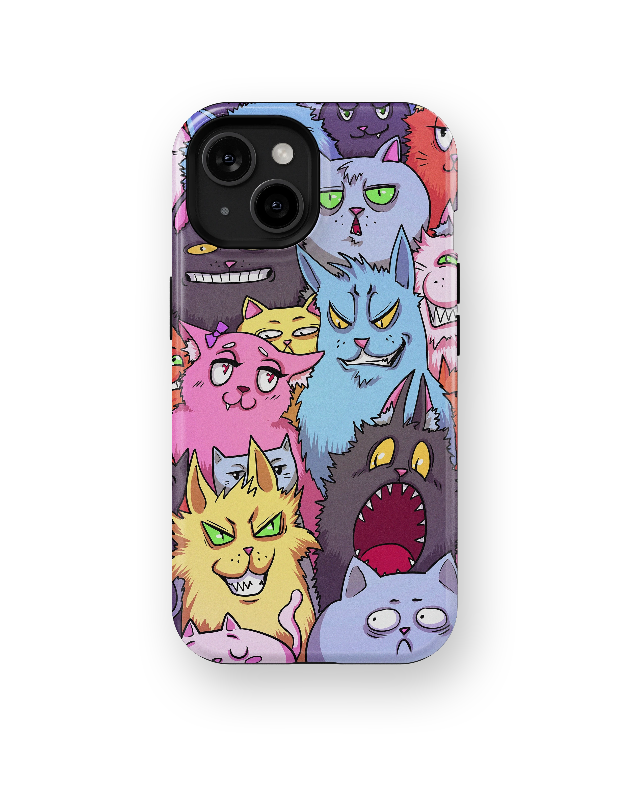 Coque iPhone – Design Chats Cartoon Colorés