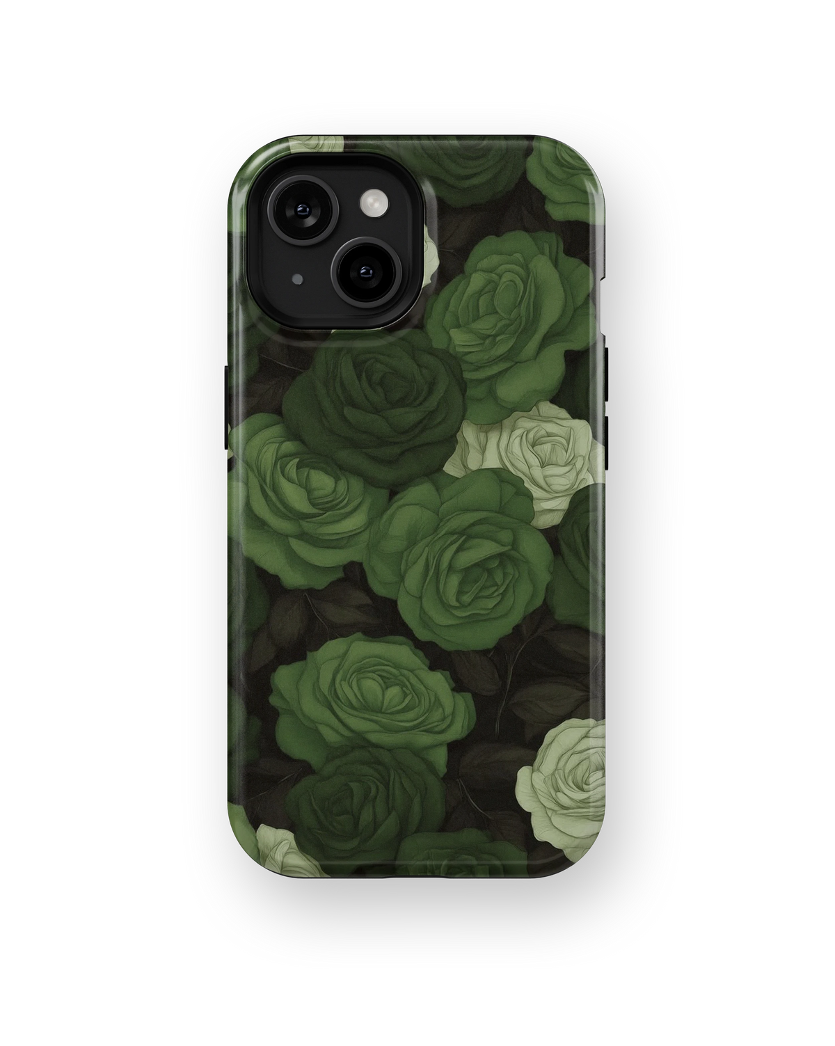 Coque iPhone – Design Roses Vertes