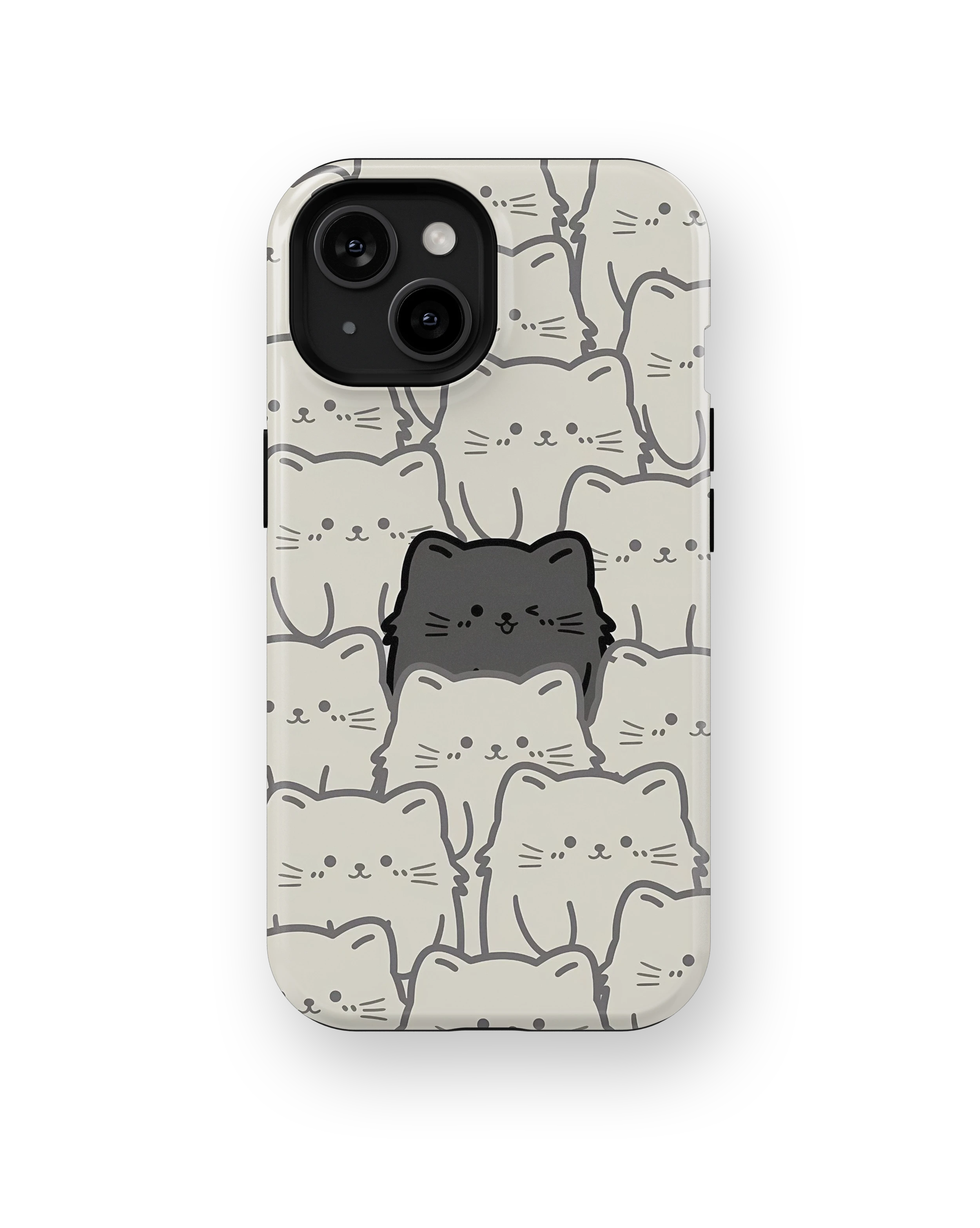 Coque iPhone – Chats Kawaii Minimalistes