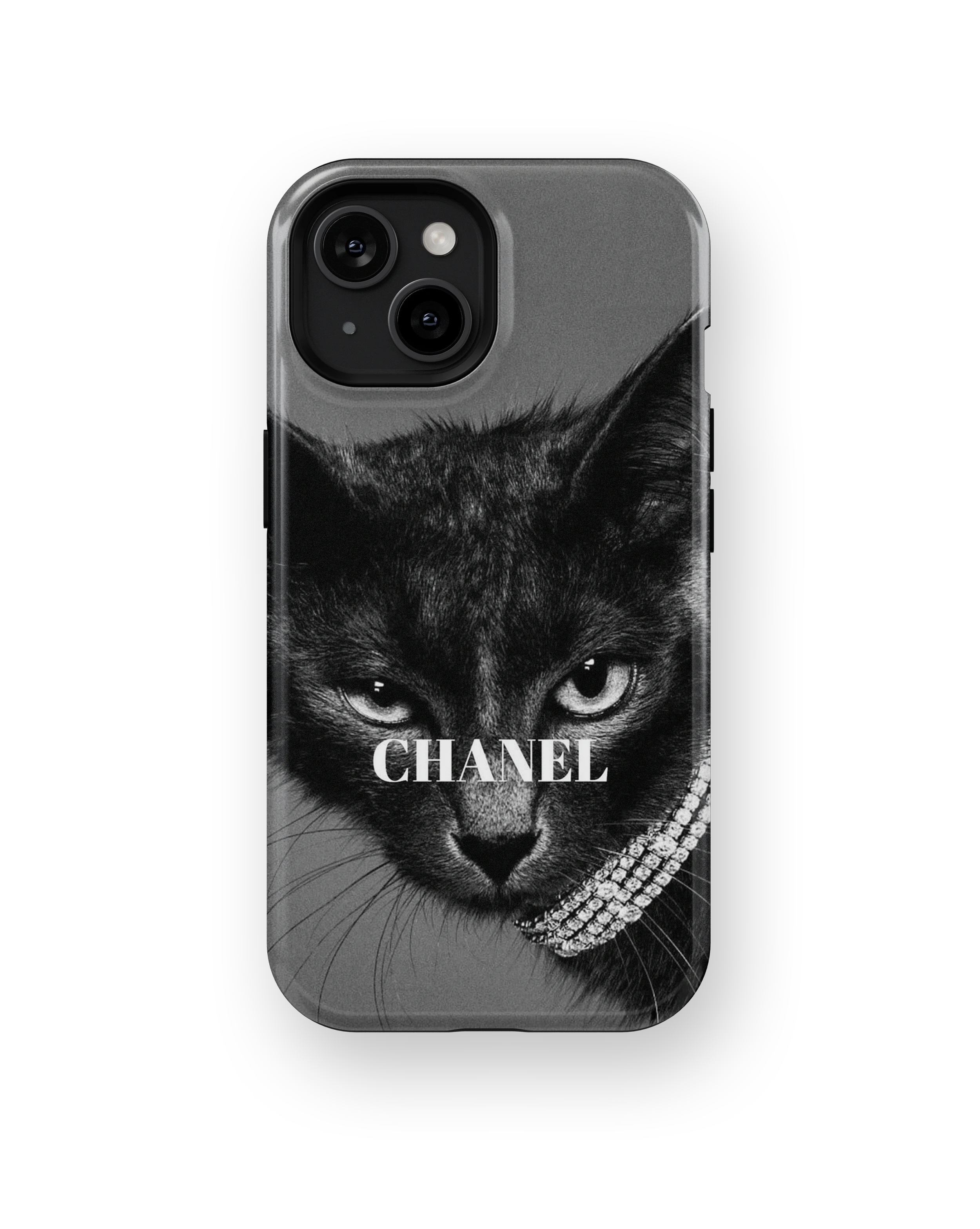 Coque iPhone – Chat Élégant Noir & Blanc Style Luxe