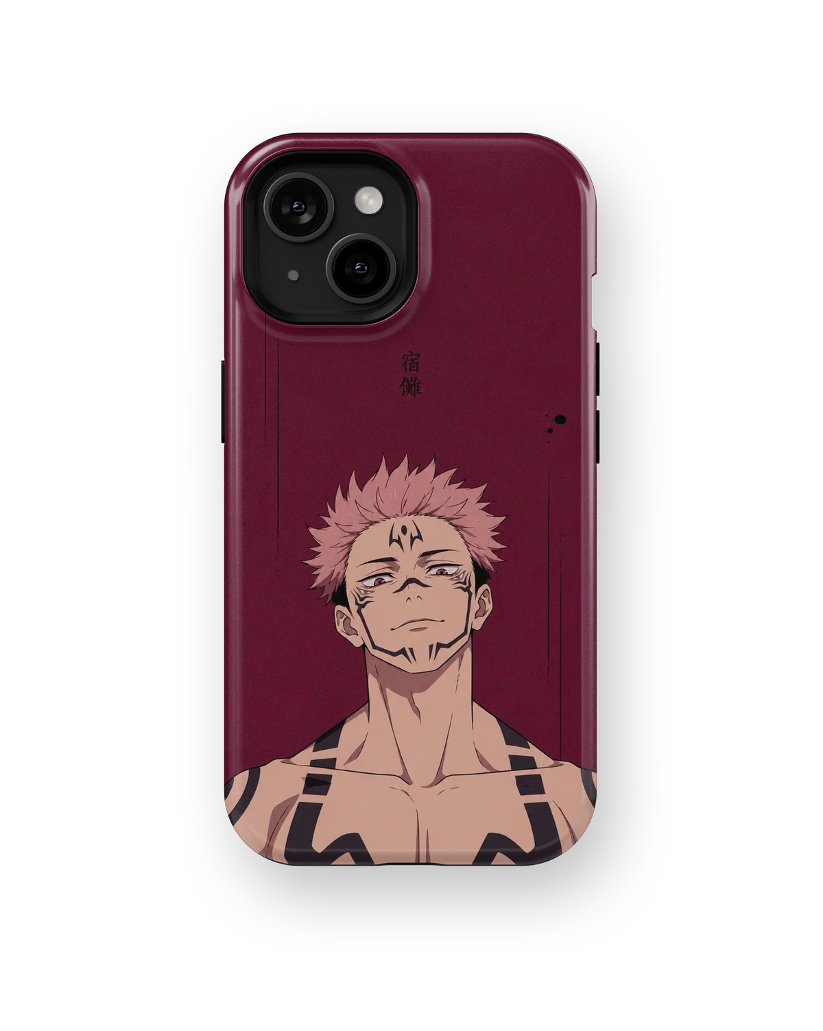 Coque iPhone Sukuna – Jujutsu Kaisen Dark Red