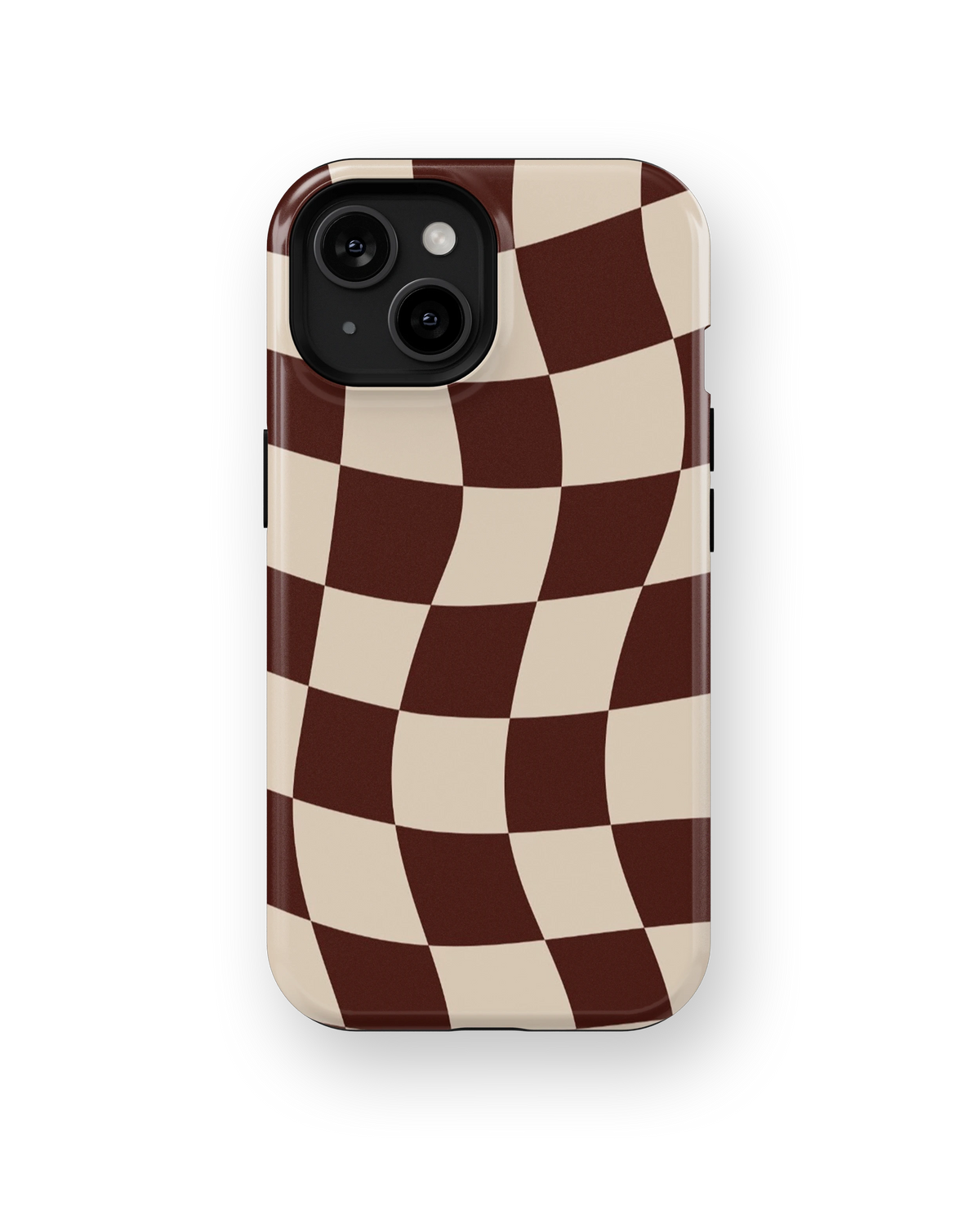 Coque iPhone – Design Damier Ondulé