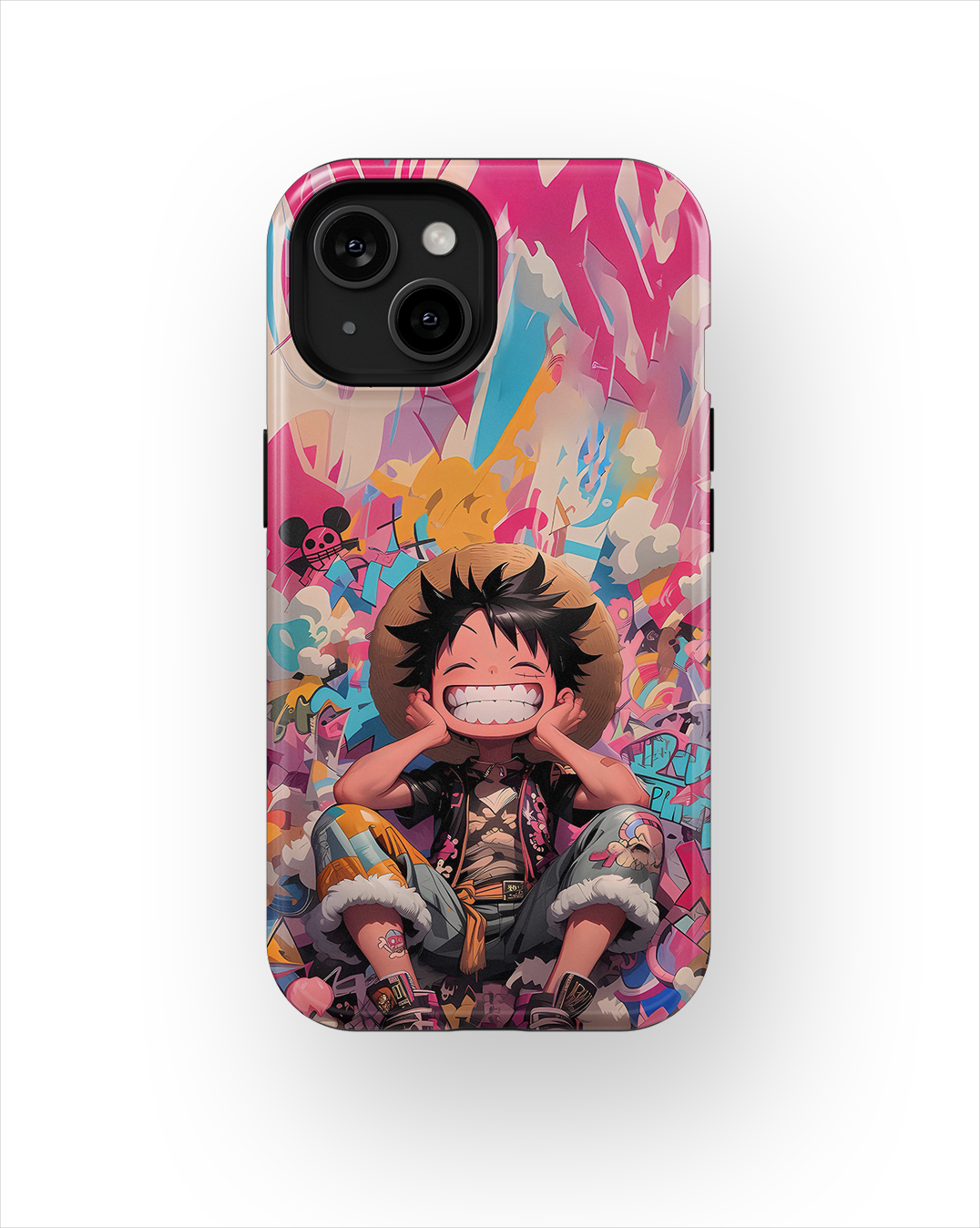 Coque iPhone Anime – Monkey D. Luffy Smile Coloré