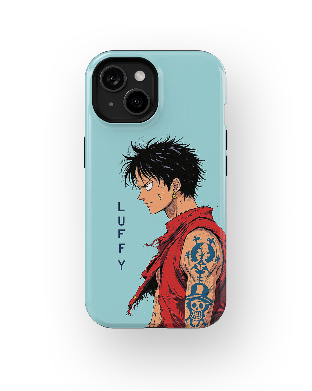 Coque iPhone Anime – Design Monkey D. Luffy Minimaliste